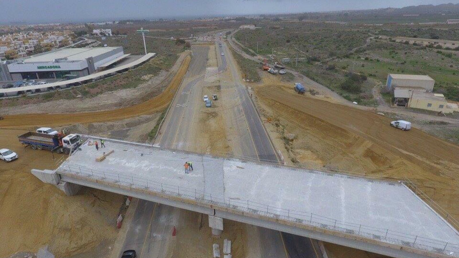 Obras del acceso a distinto nivel hacia Puerto Rey.