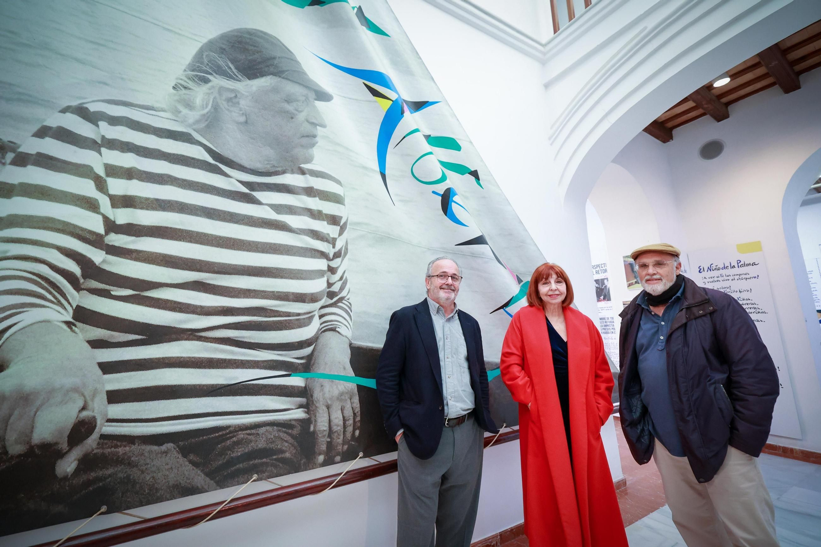 María Asunción Mateo, con los directores de las dos fundaciones.