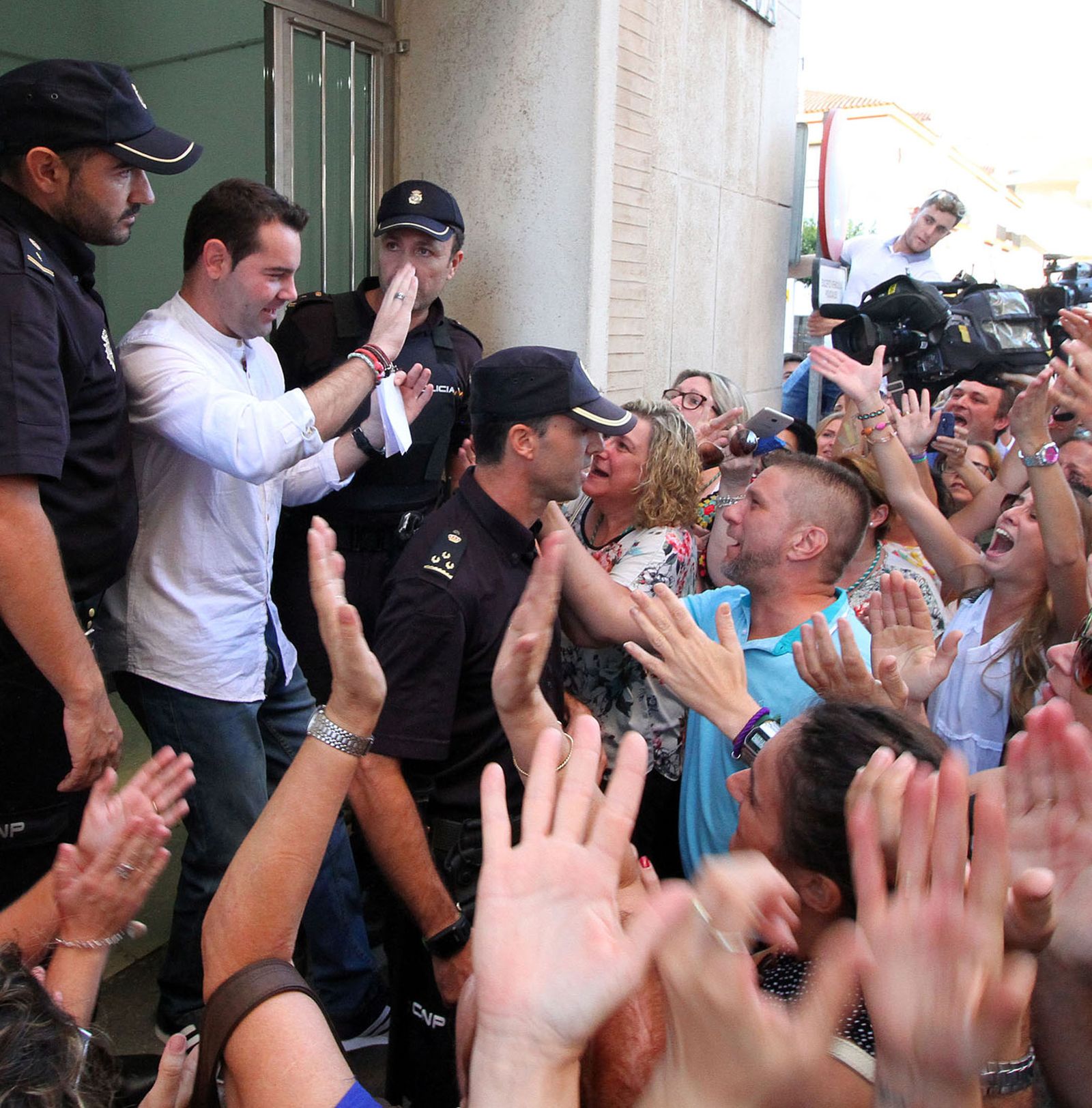 Francisco Javier Medina, saliendo en libertad el pasado 6 de octubre tras el veredicto absolutorio del jurado popular.