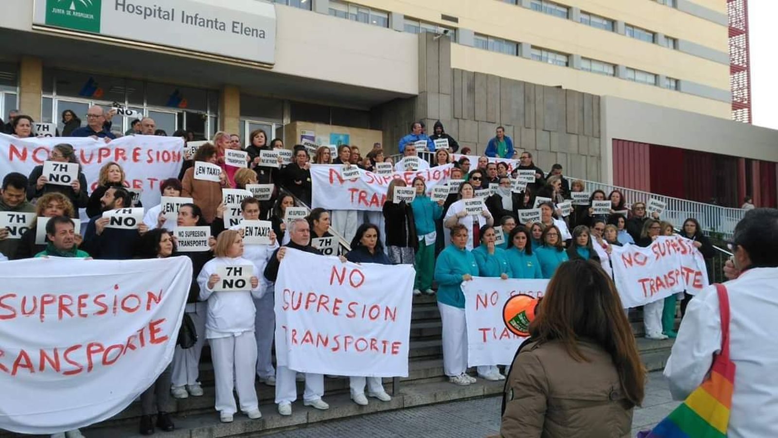 Datos de una concentración anterior por la supresión del servicio de transporte.