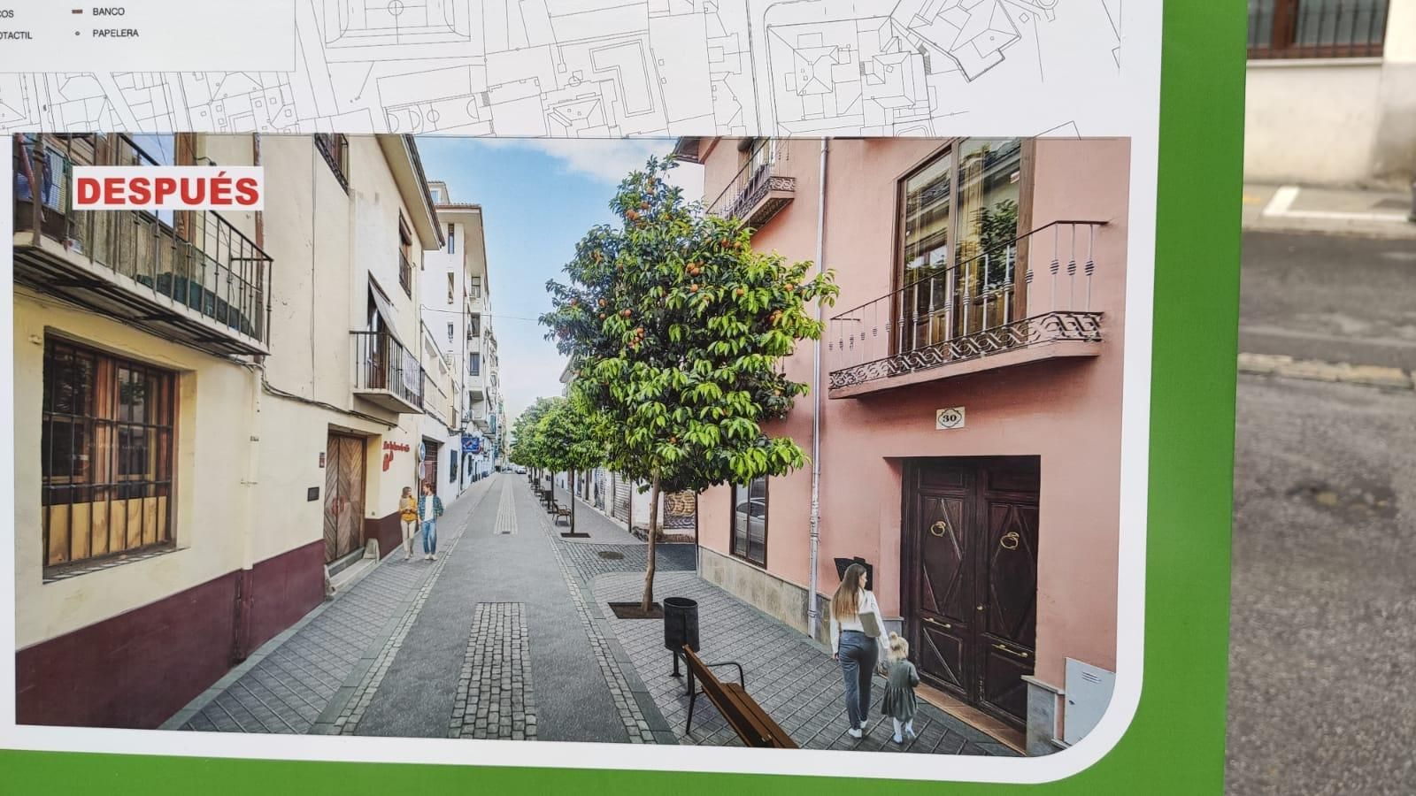 Imagen que tendrá la calle Santiago tras la reforma.
