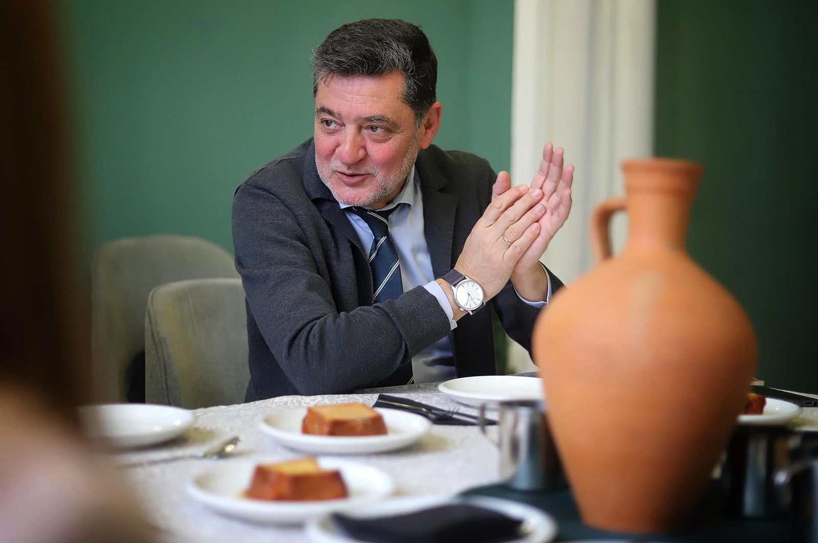 Imágenes de la tertulia cofrade "El Aguaó" de Huelva Información