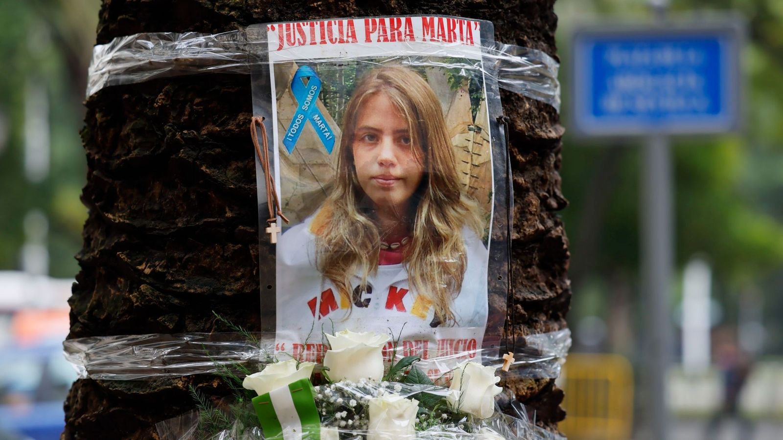 Flores y una foto de Marta del Castillo recuerda a la joven coincidiendo con el 16 aniversario de su desaparición y asesinato