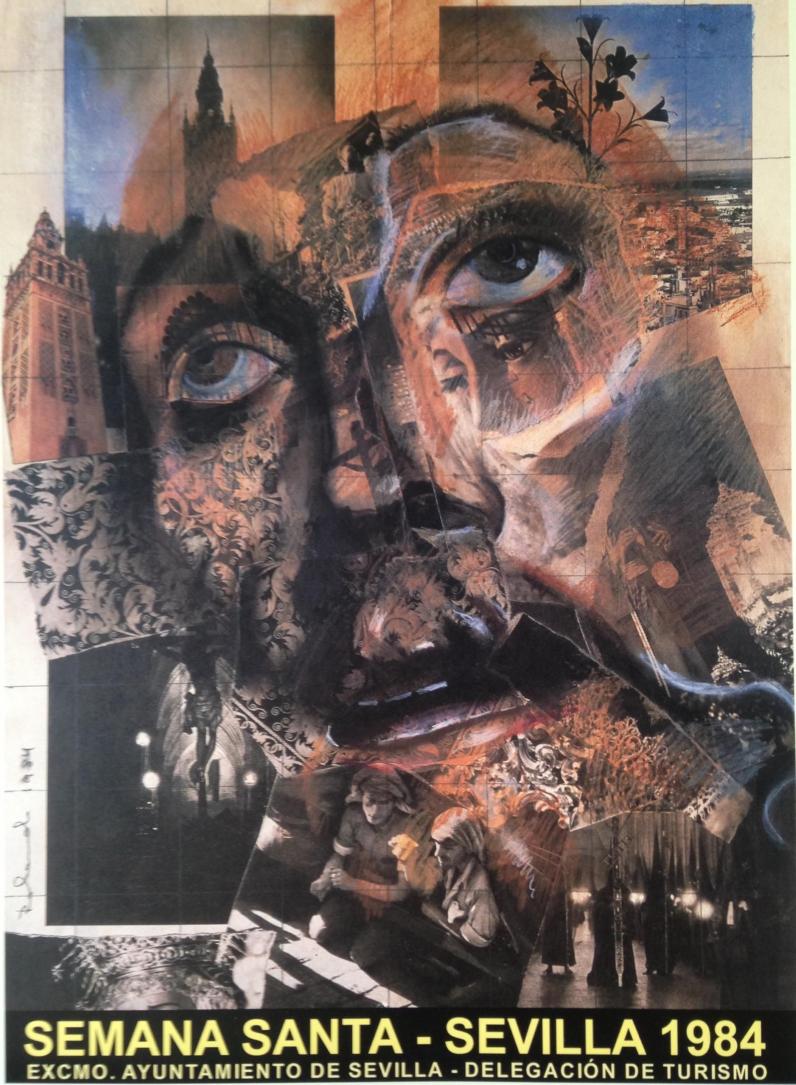 Históricos carteles creativos para la Semana Santa de Sevilla.