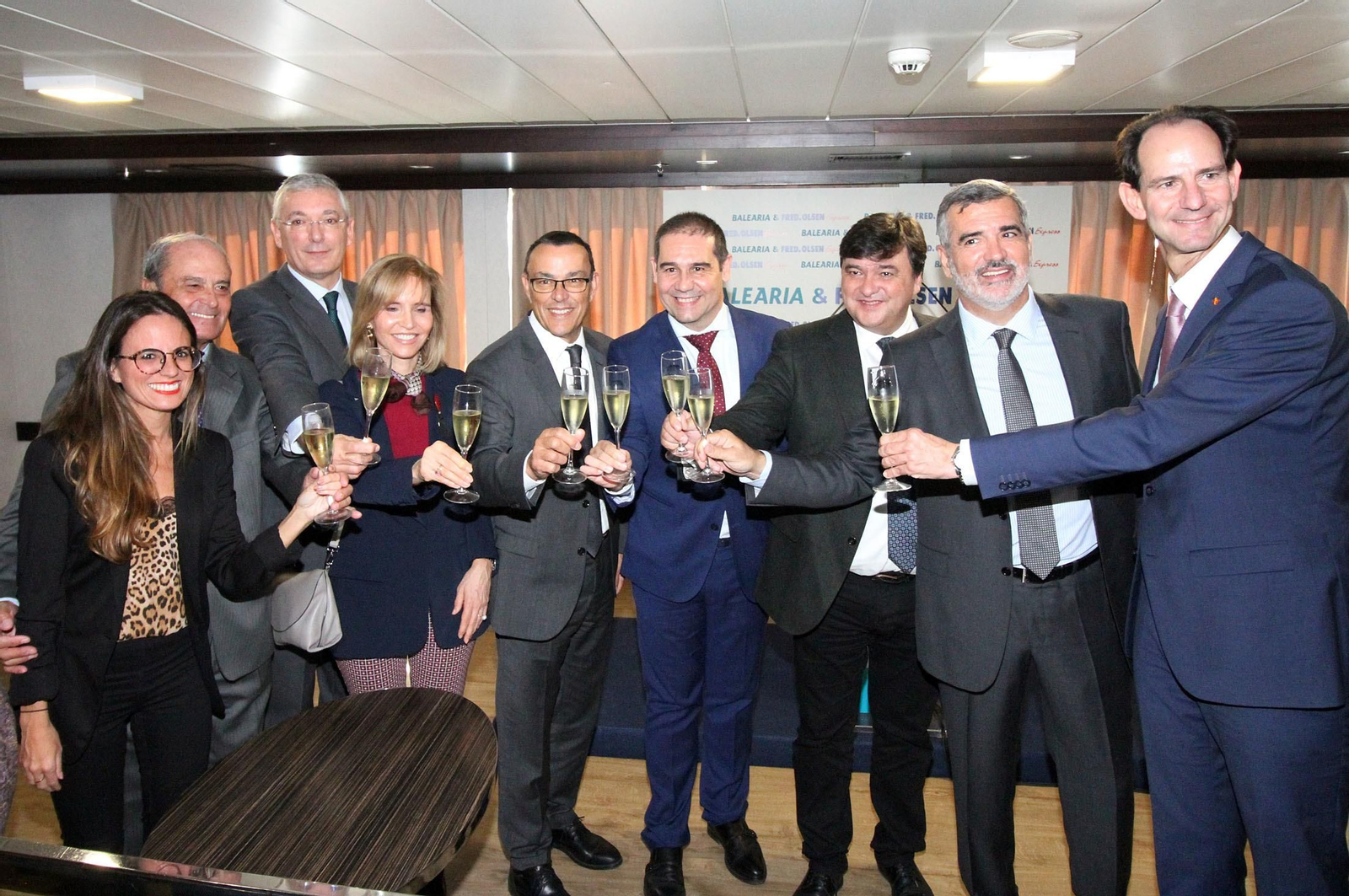 Balearia,  Fred Olsen y el Puerto de Huelva presentan la nueva línea entre Huelva y Canarias, en imágenes