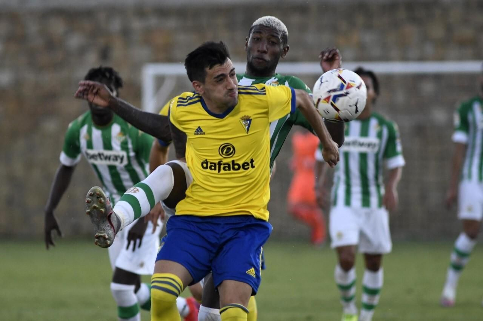 Gaspar Panadero, en un amistoso de pretemporada.
