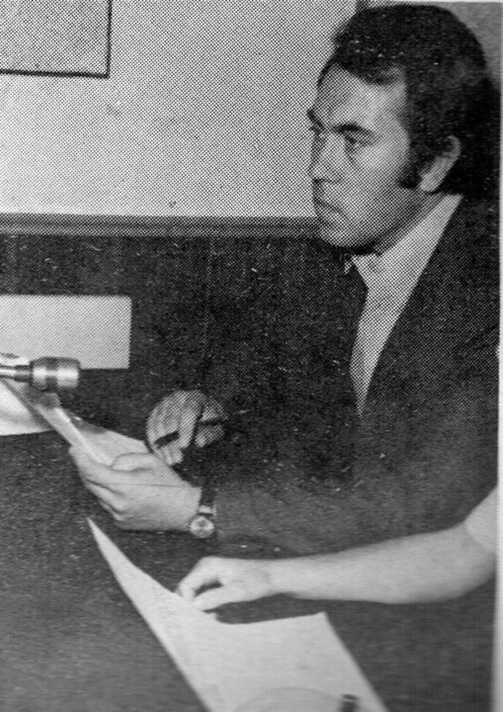 Jerónimo Miguel Carrasco, durante su etapa como locutor.