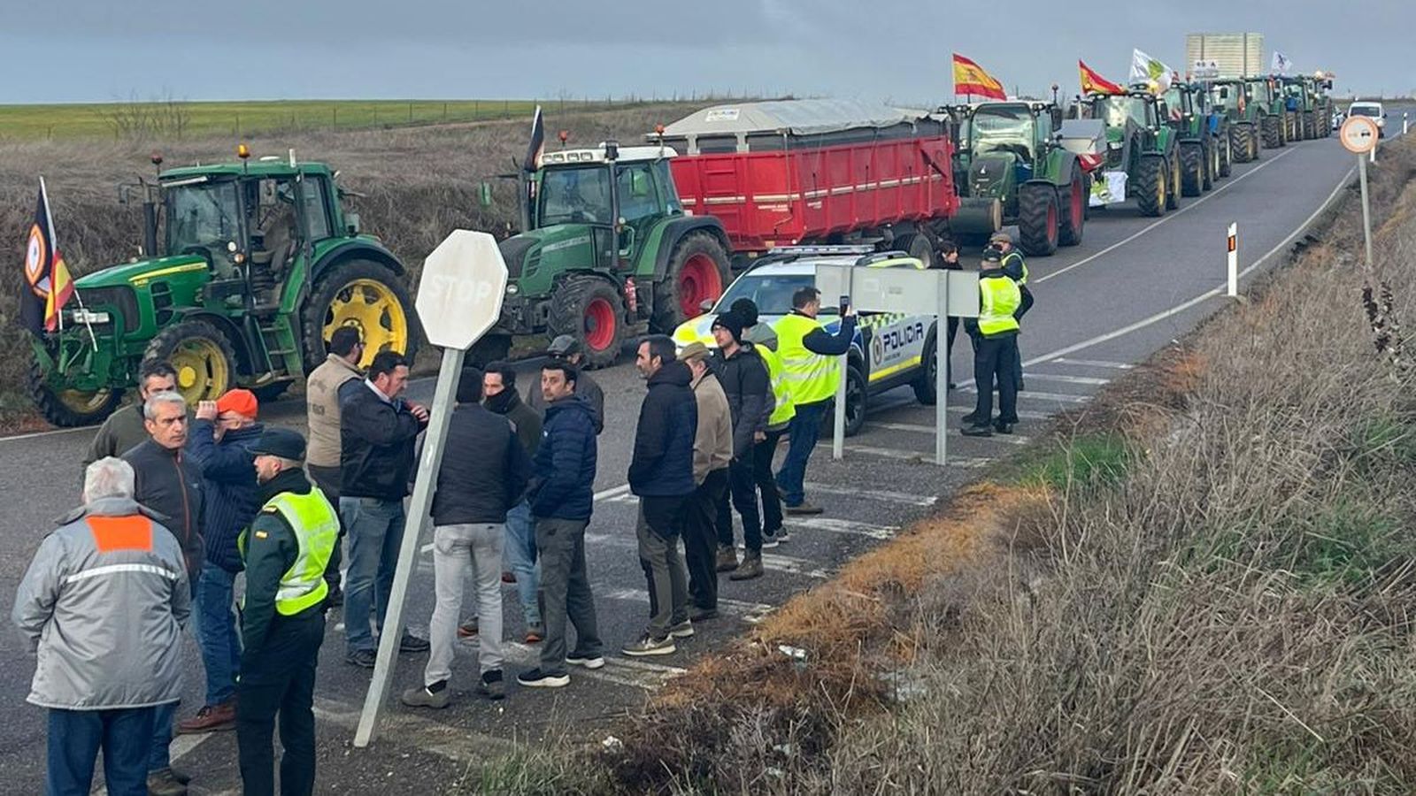Un momento de la tractorada.