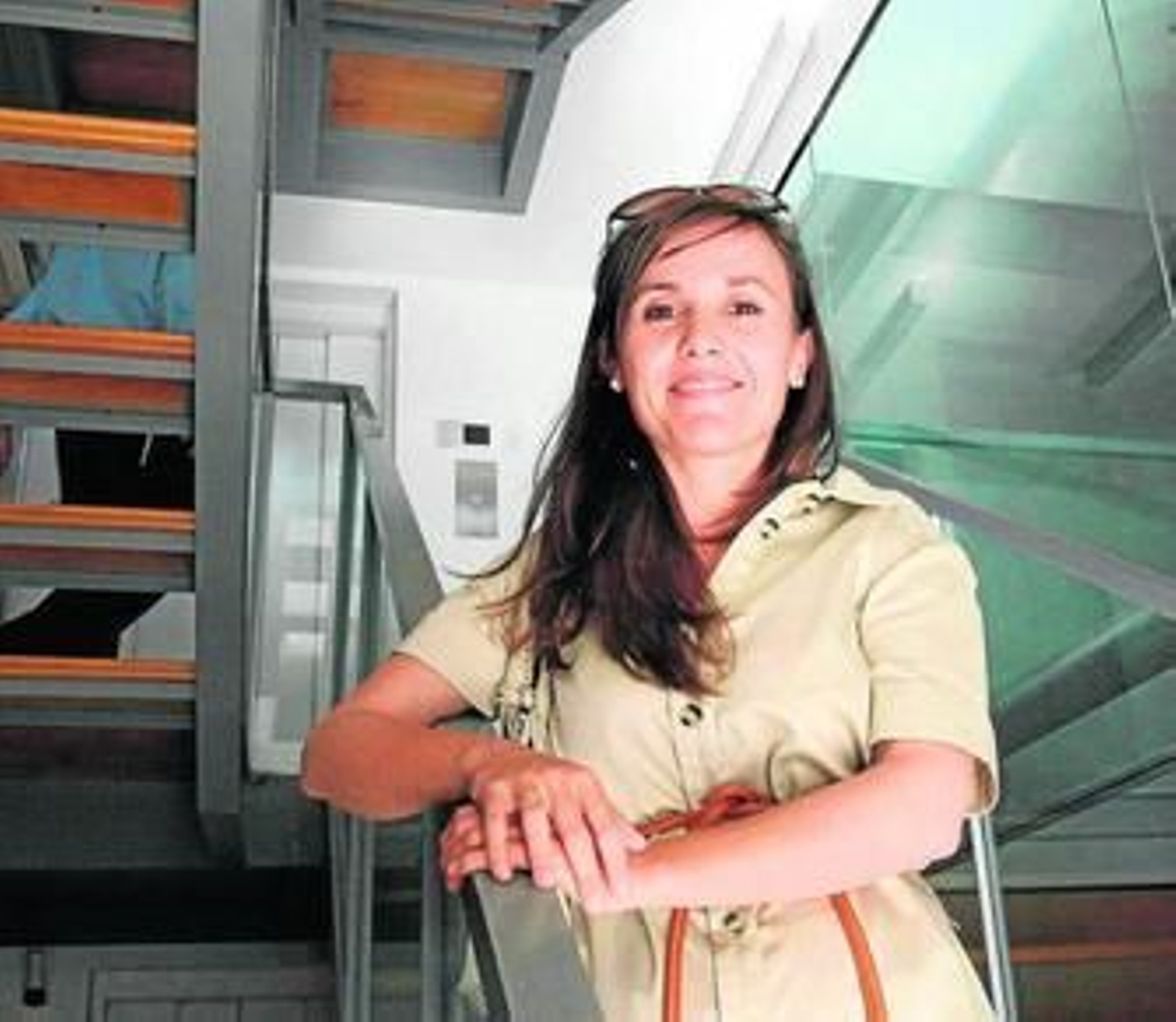 Noemí Sanchís, en la sede del Colegio Oficial de Arquitectos de Huelva.