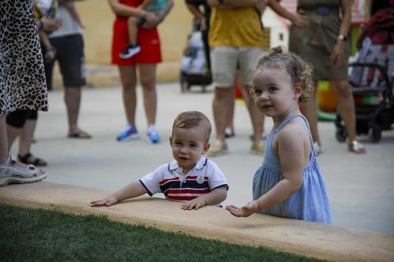 Alumnos de la Escuelta Torre de los Ángeles durante la inauguración del curso escolar.