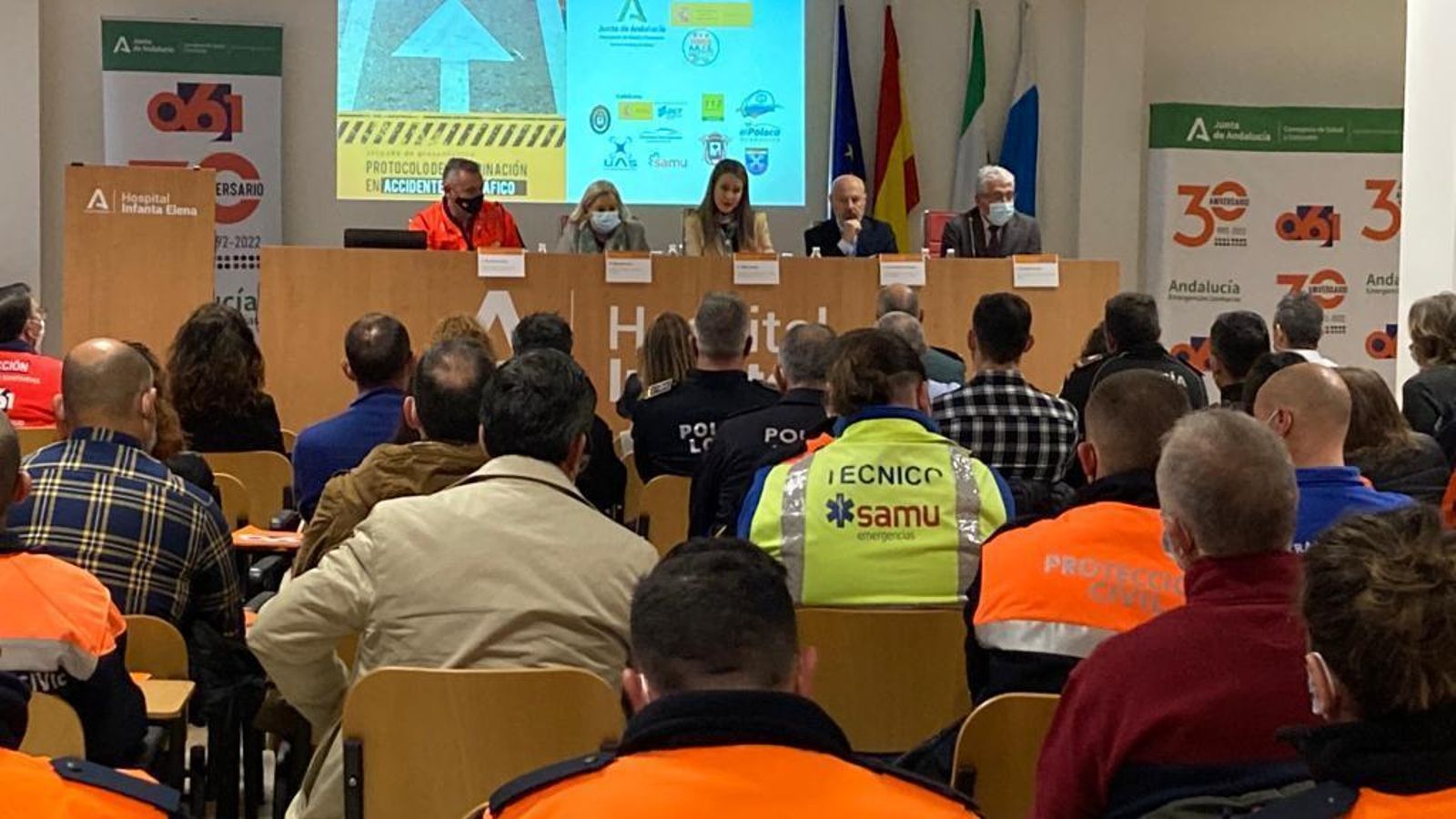 Presentación en el Infanta Elena del protocolo de coordinación ante accidentes de tráfico