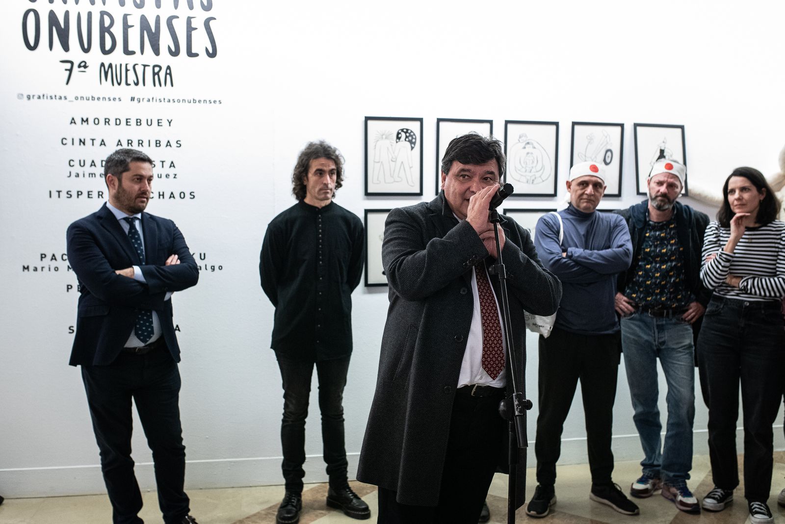 Imágenes de la inauguración de la muestra de Grafistas Onubenses