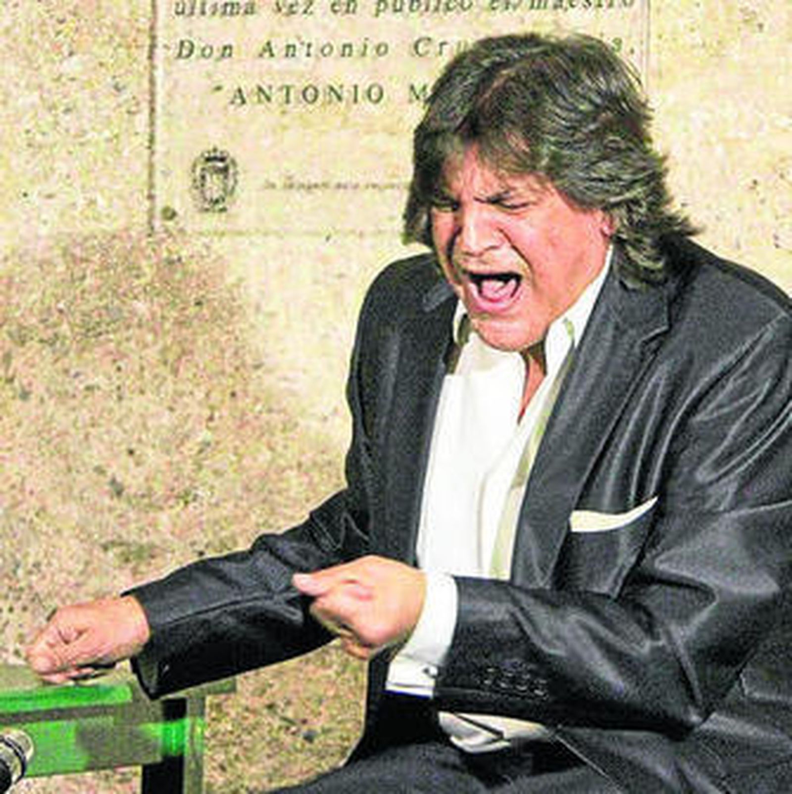 Vicente Soto 'Sordera' durante su actuación en El Taranto.