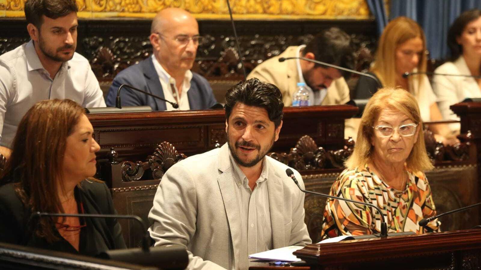 El concejal de Ciudadadanos, Sergio Pelayo, en una de sus últimas intervenciones en la actual Corporación.