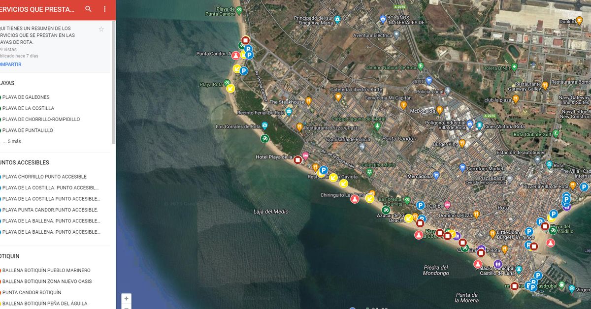 Rota: El Ayuntamiento publica un mapa interactivo de los servicios de ...