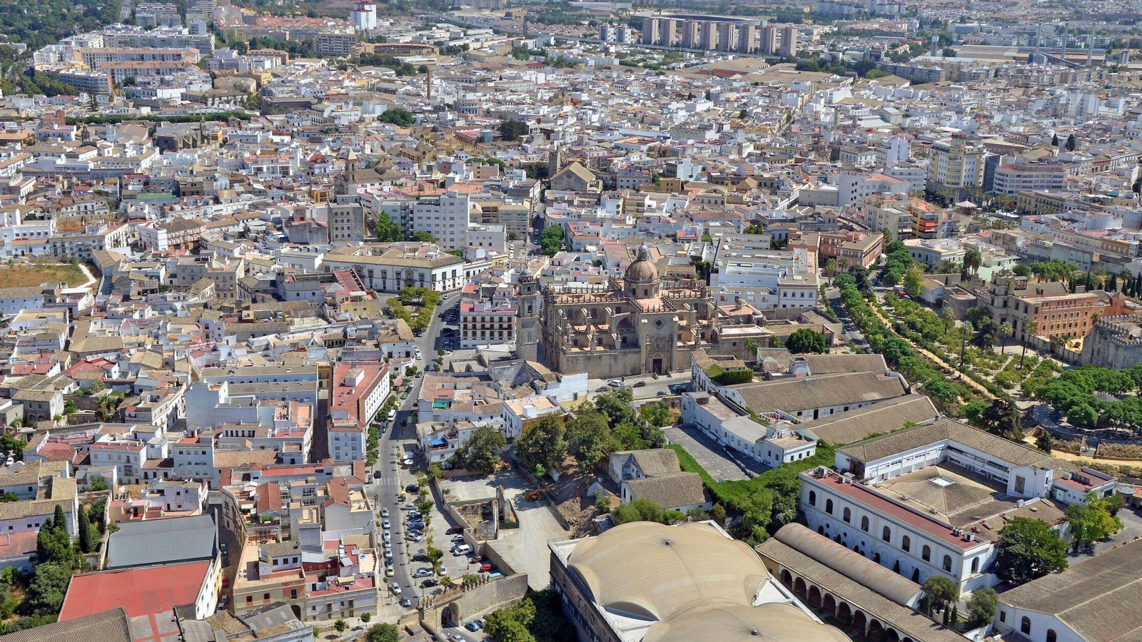Vista aérea de la ciudad.