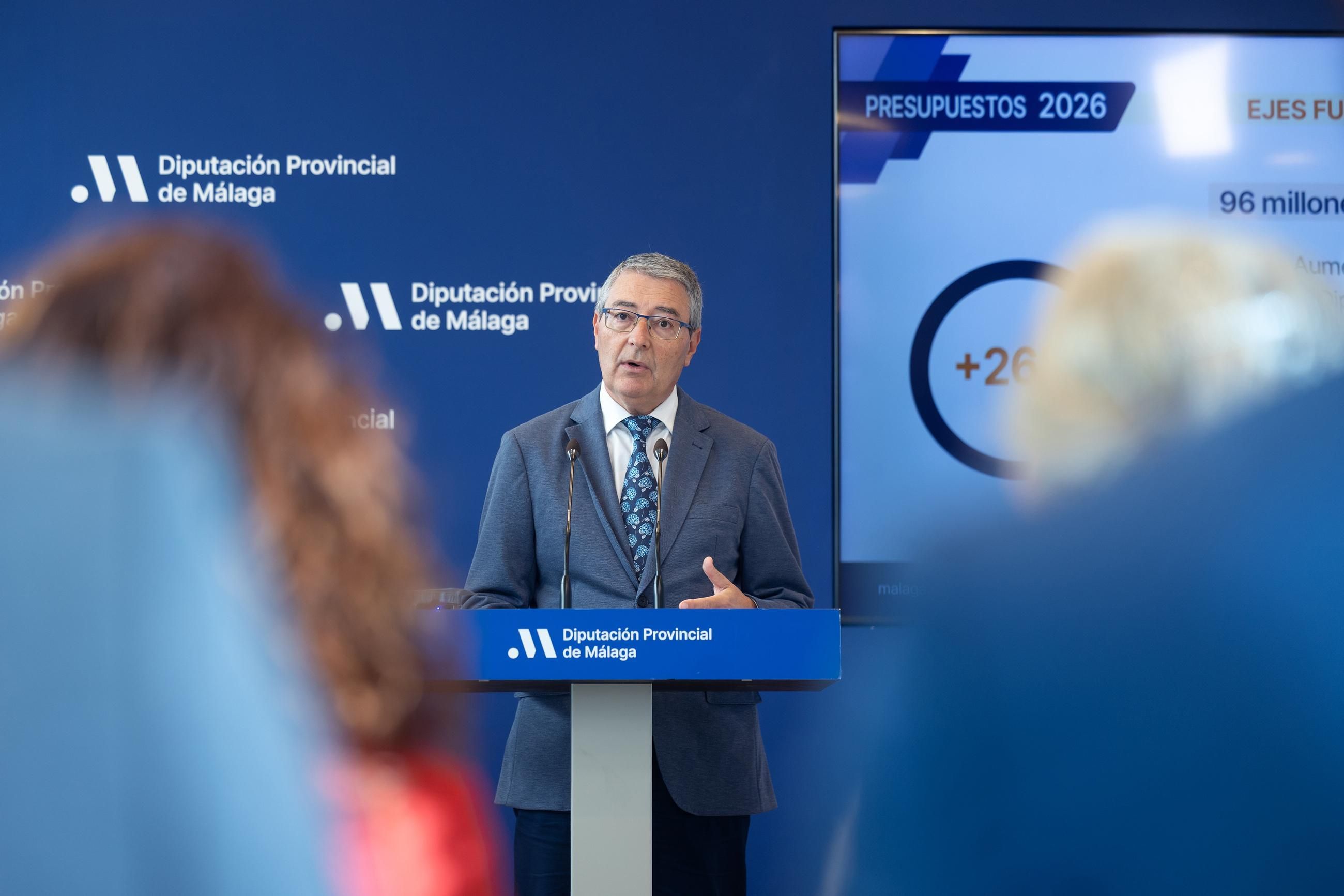 El presupuesto de la Diputación de Málaga alcanza por primera vez los 516 millones, con 96 para inversiones