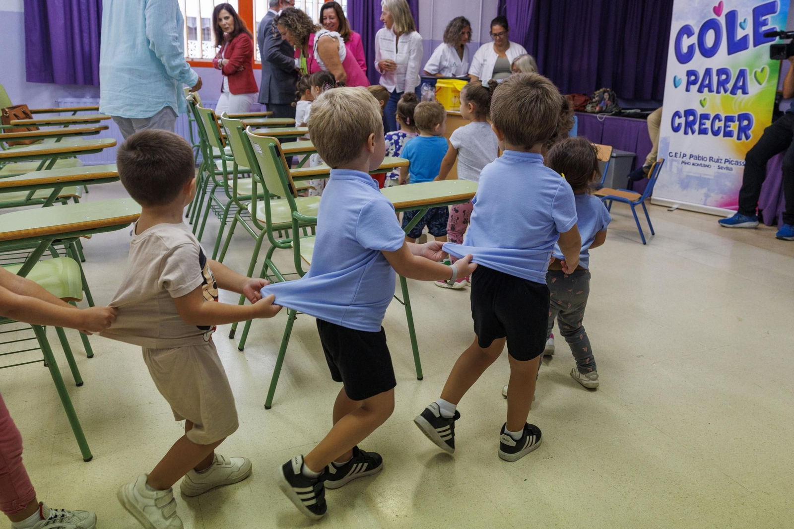 Niños en un colegio de Sevilla.