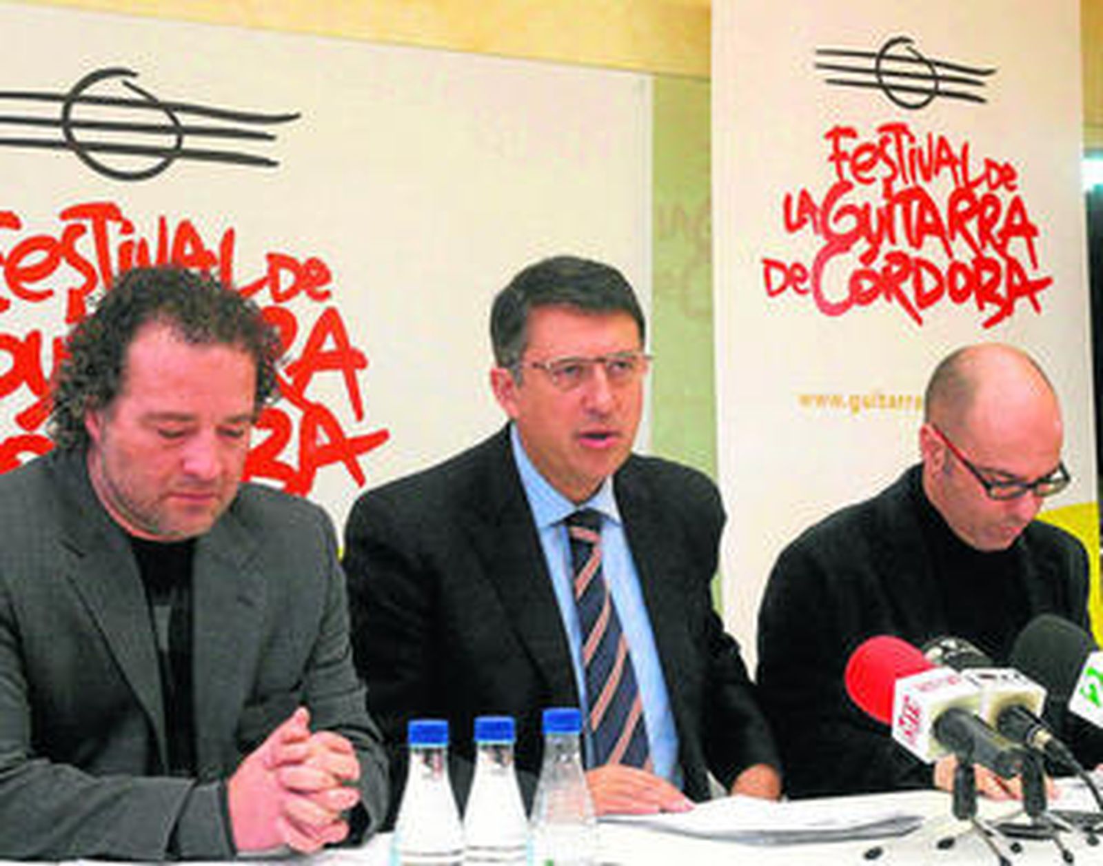 López, Blanco y Medina, ayer, durante la presentación del programa del festival.