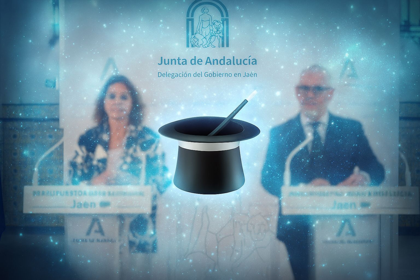 Recreación de la presentación de los presupuestos de la Junta en Jaén.