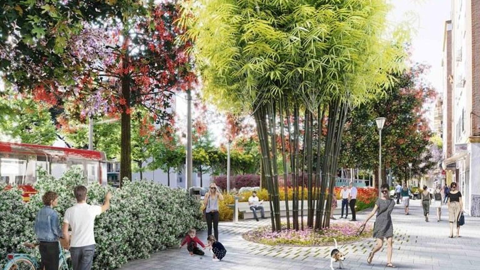 Espacios de convivencia que se crean con la ampliación del tranvía a Nervión.