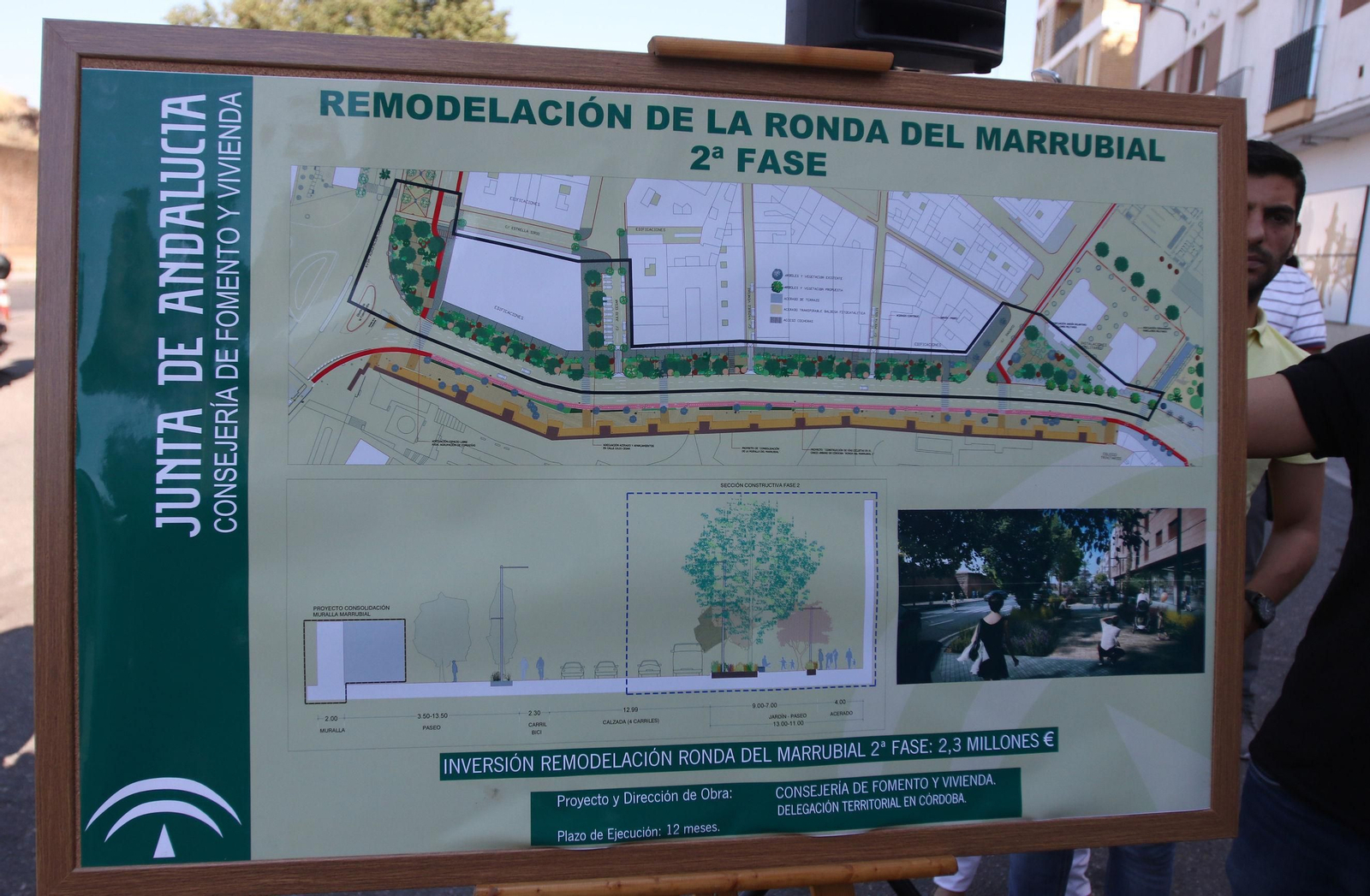 Planos de la segunda fase de la remodelación de la Ronda del Marrubial.