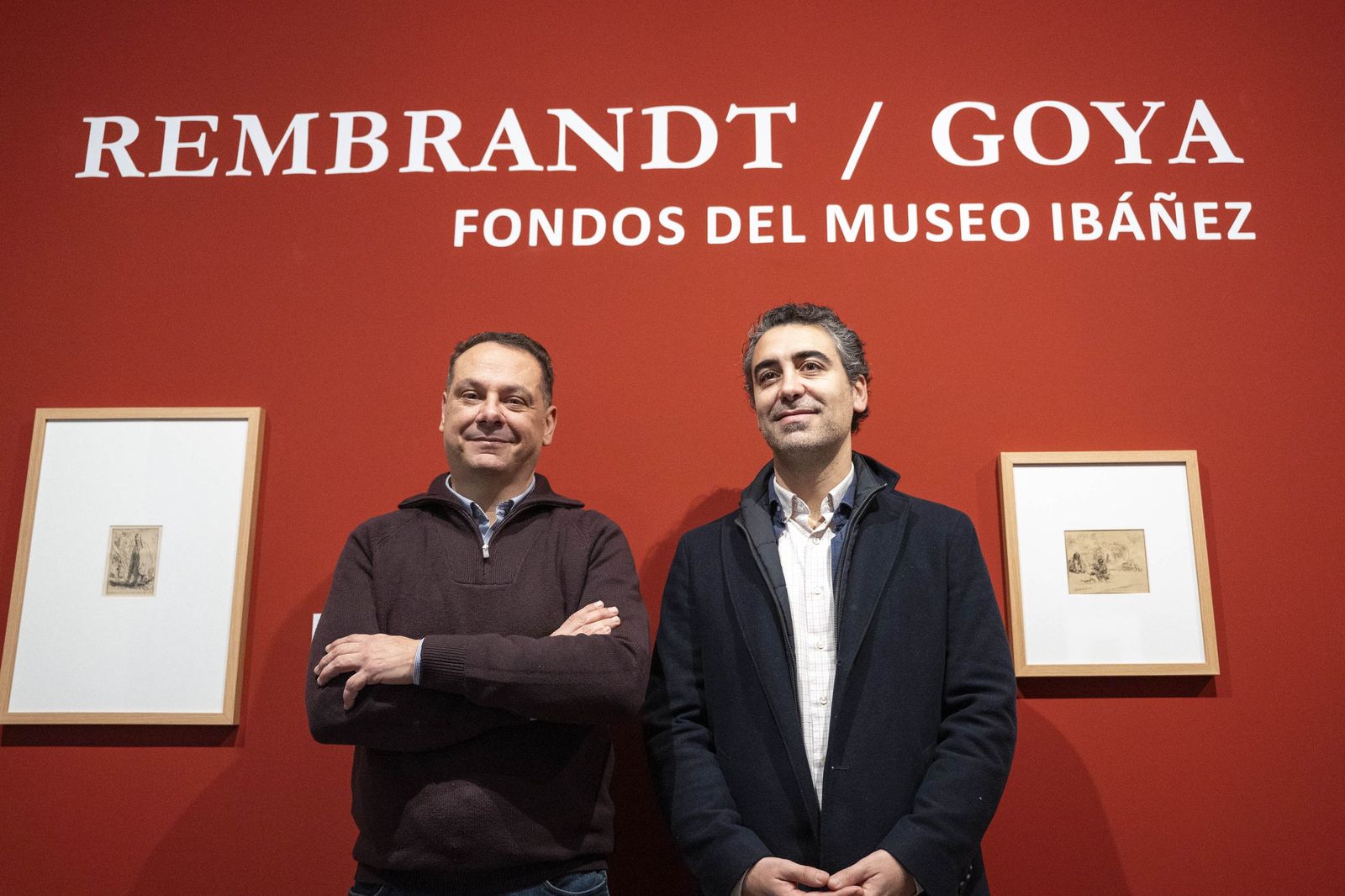 Juan Manuel Martín Robles con Joaquín Pérez de la Blanca durante la apertura de la exposición.