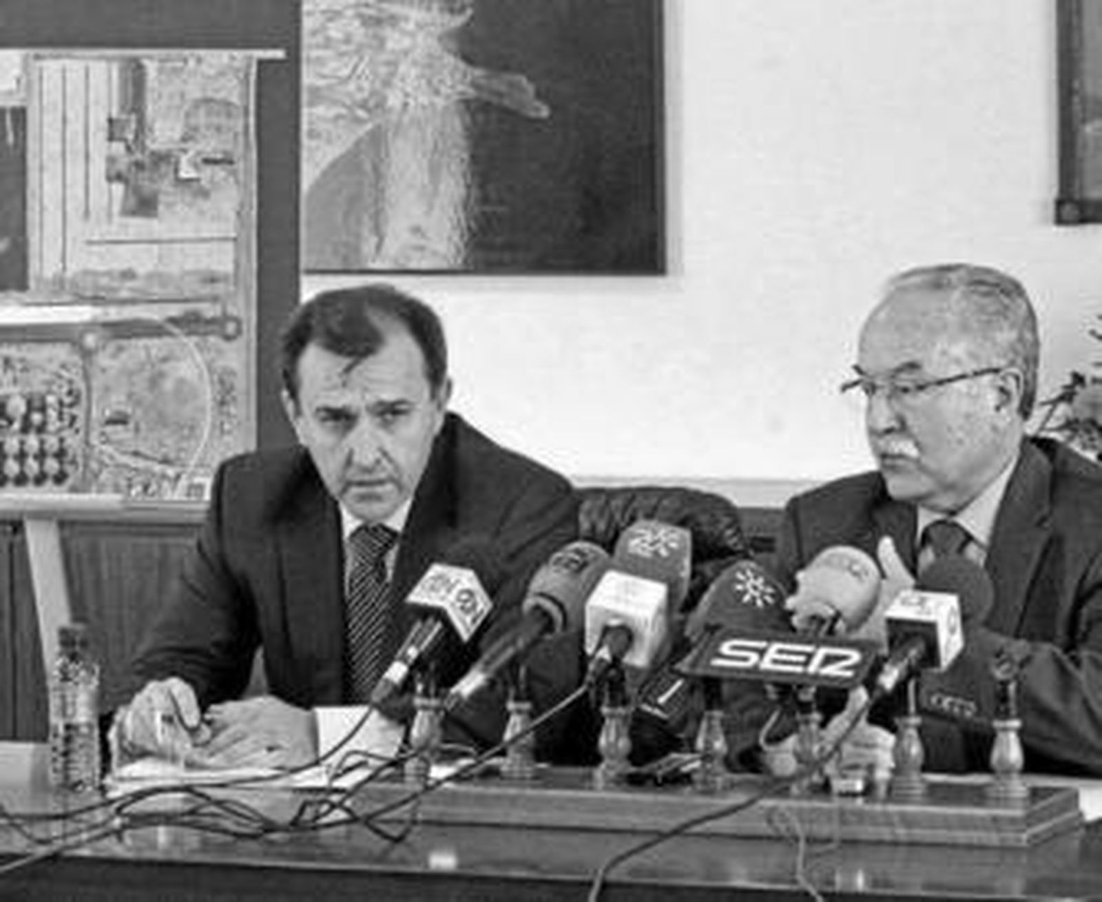 Alonso Luque y Manuel Morón, durante la rueda de prensa.