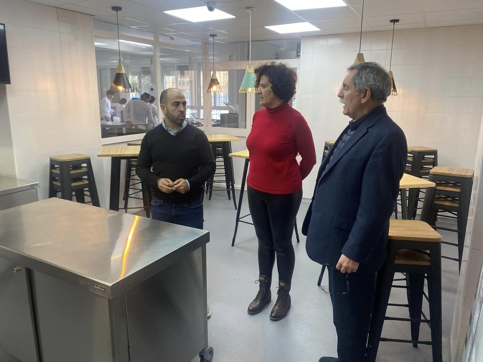 José Francisco Viso en su visita al instituto Gran Capitán de Córdoba.