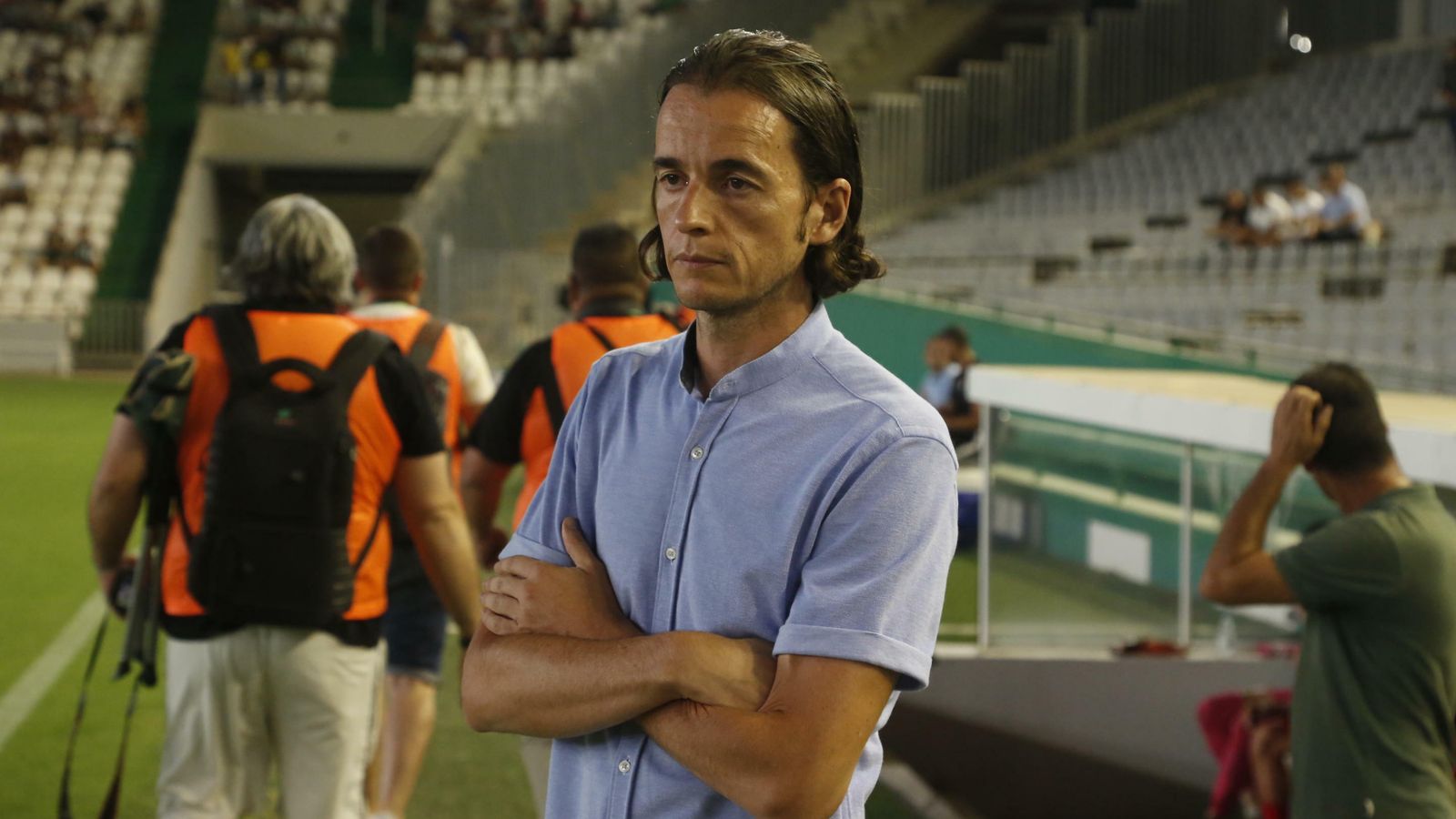 David Tenorio justo antes del arranque de partido