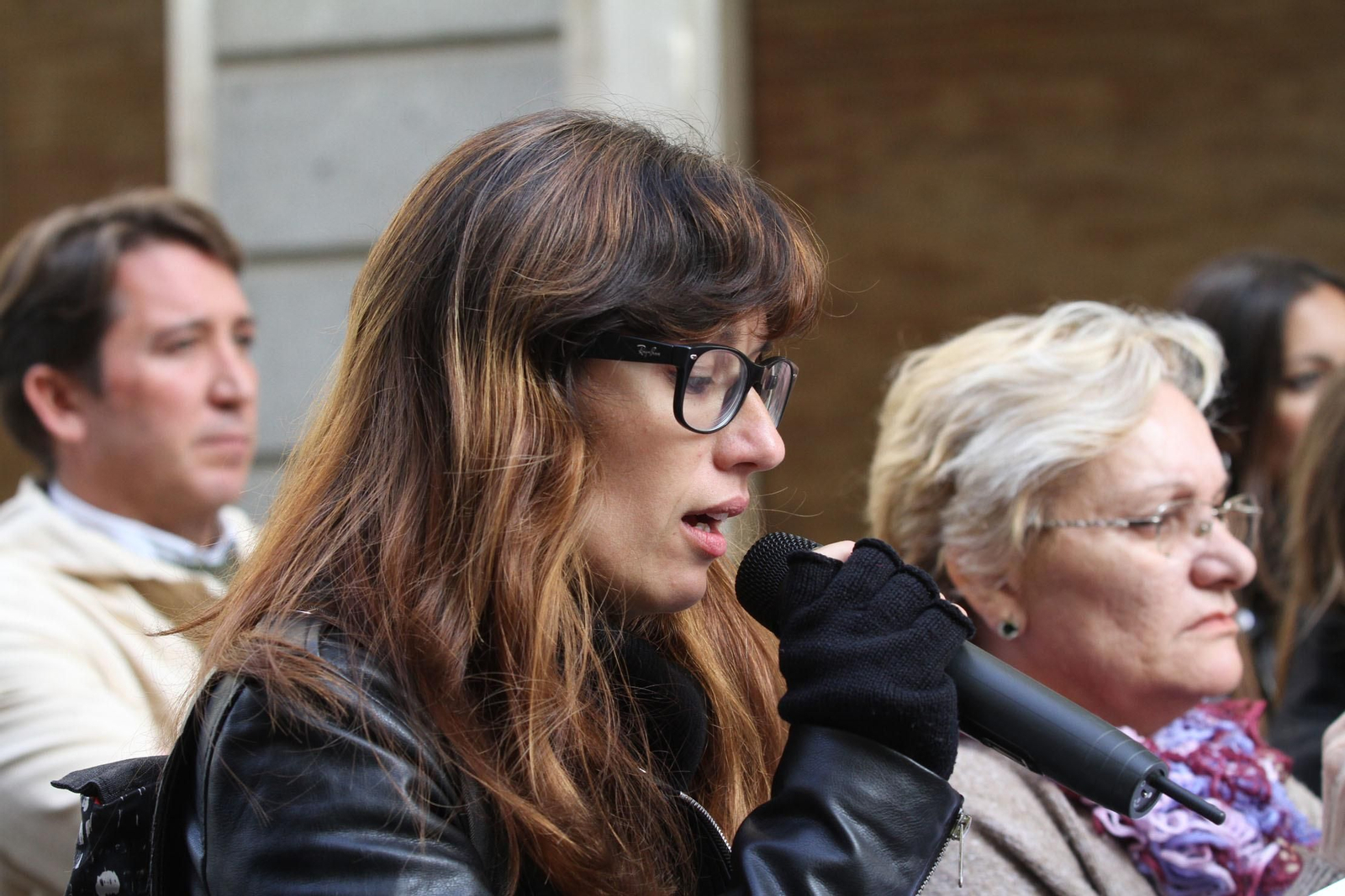 Lectura de manifiesto de violencia contra la mujer