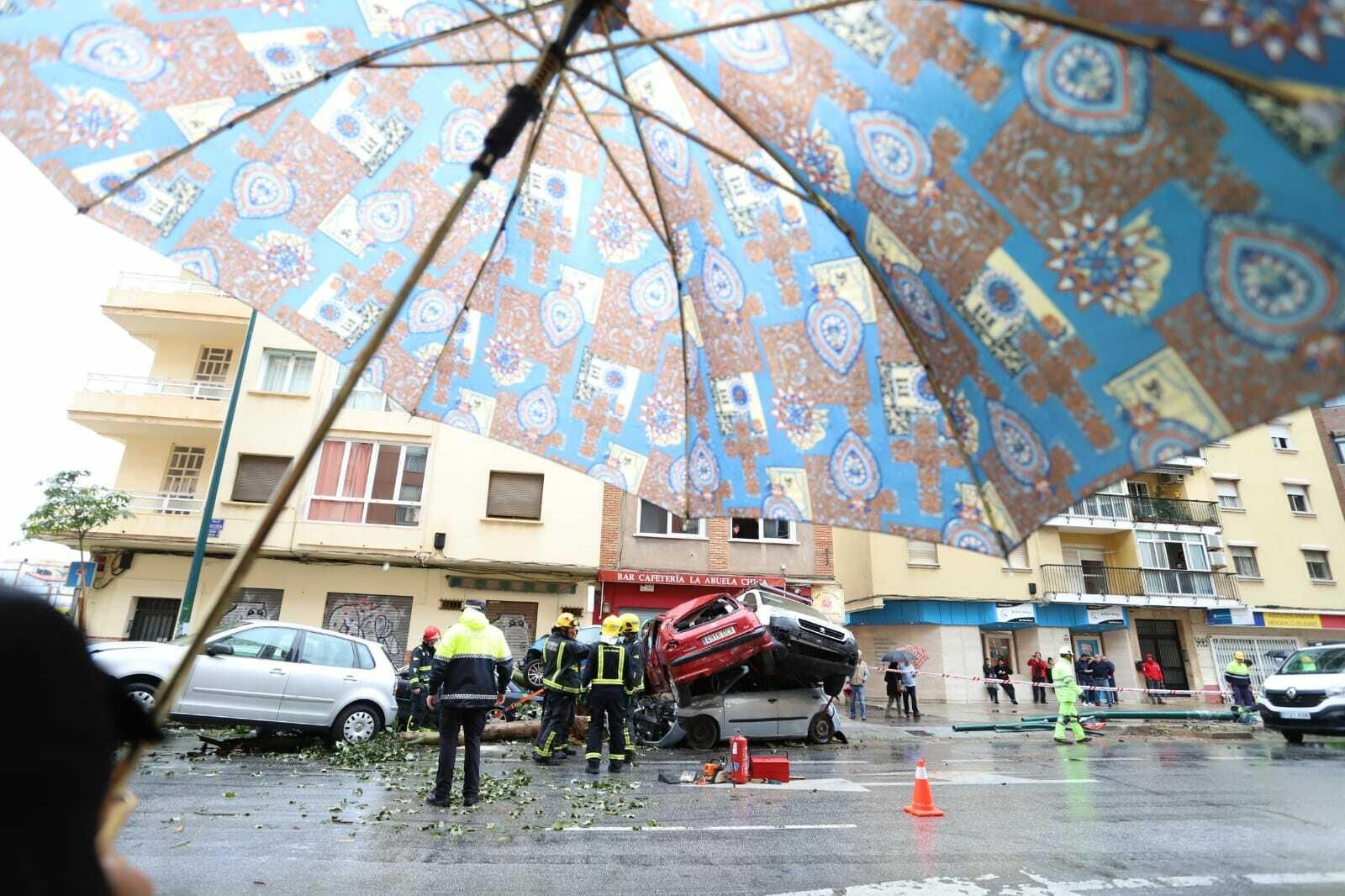 Fotos del accidente del autobús en Málaga