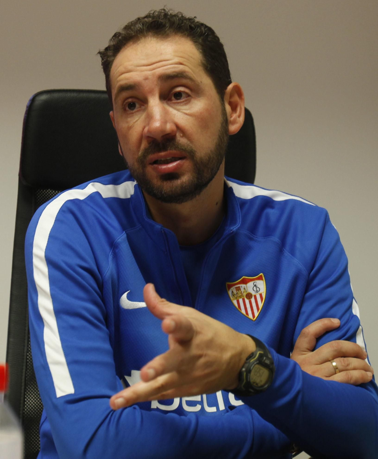 Machín, durante la entrevista.