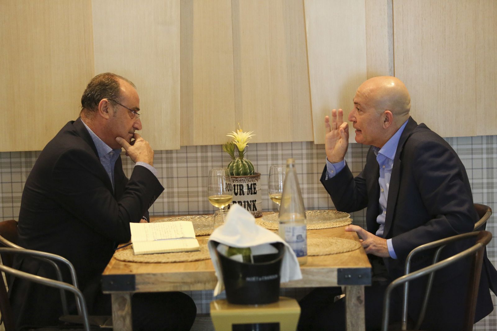 Un momento del almuerzo con Antonio Jesús López Nieto.