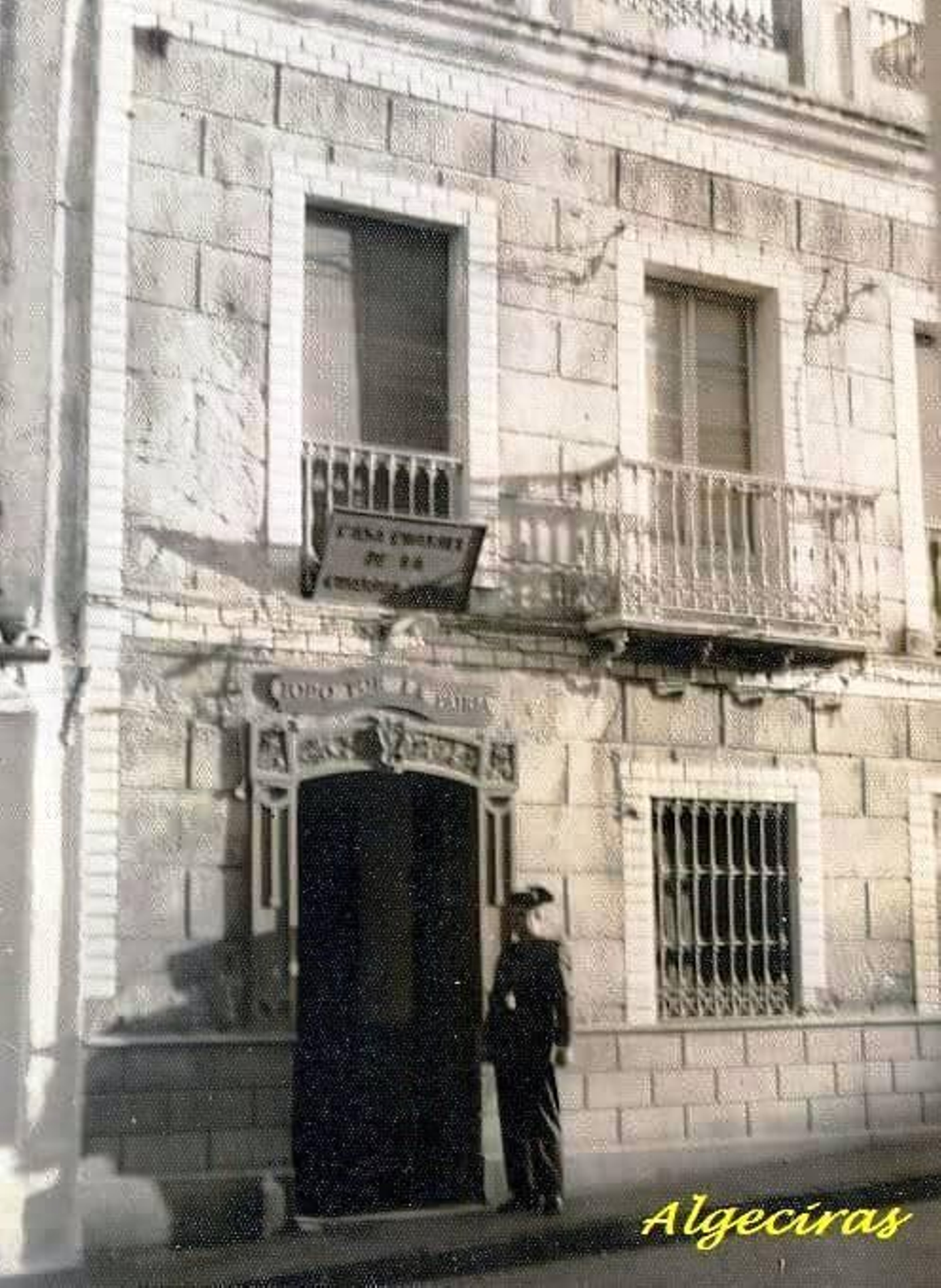 La Guardia Civil en General Castaños en 1950.