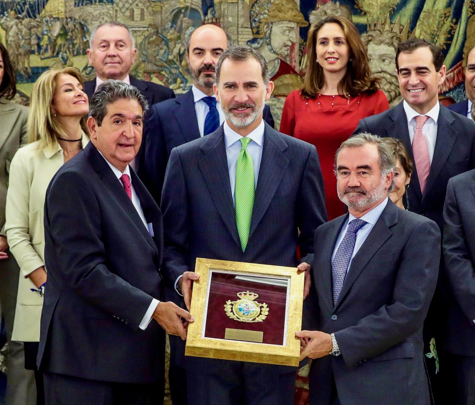 José Joaquín Gallardo (izquierda), durante una audiencia en 2019 con el rey Felipe VI