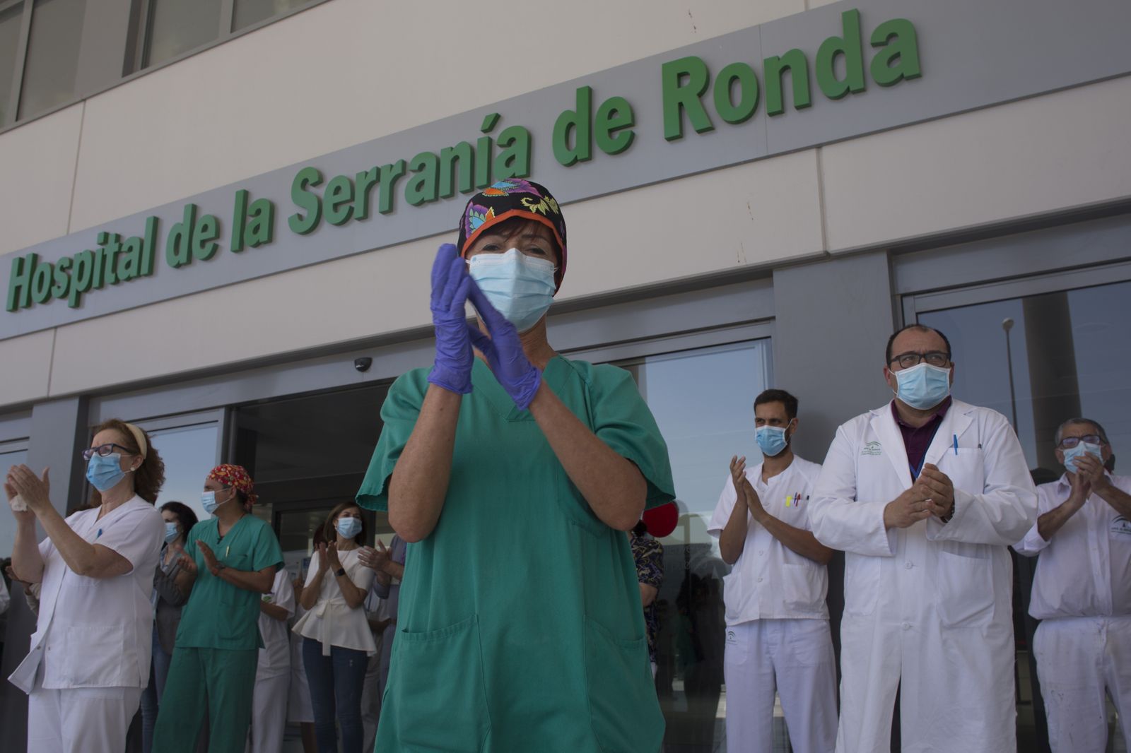 Profesionales del hospital de Ronda durante la pandemia