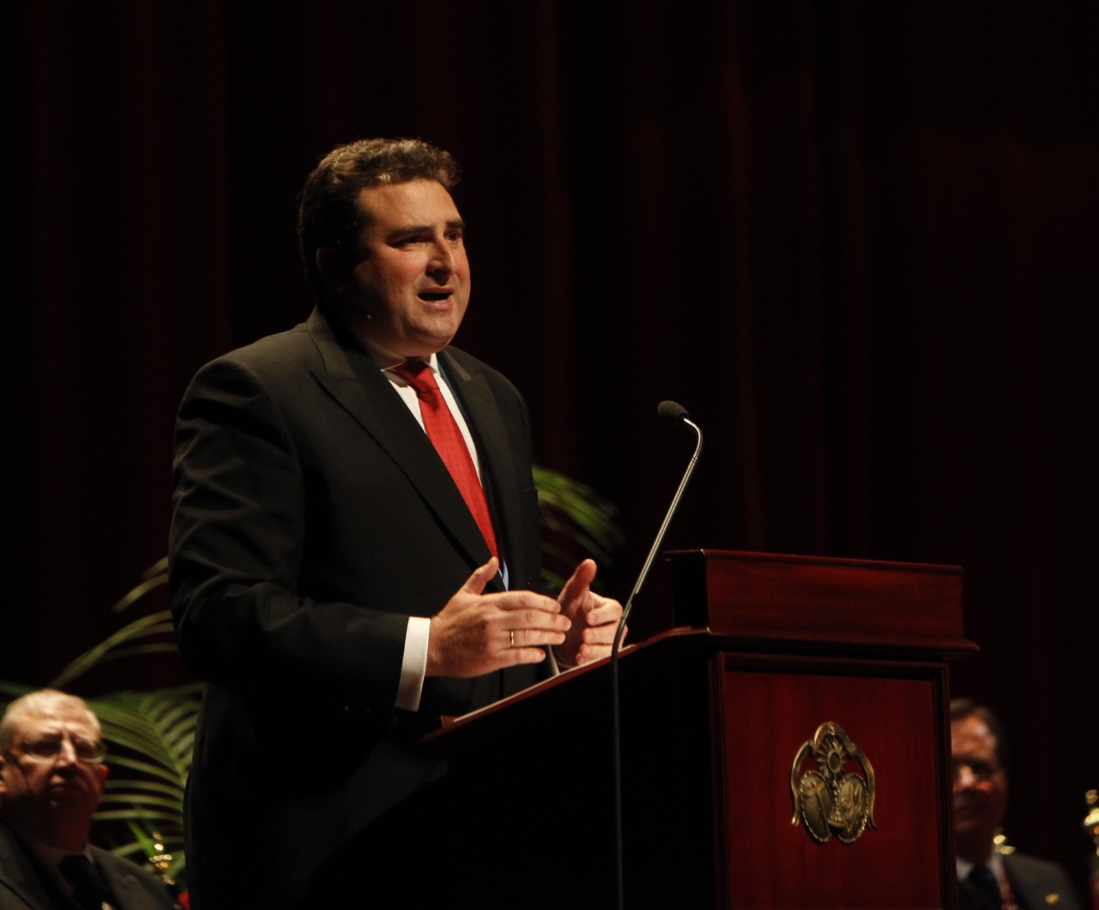 Un momento del discurso de José Ignacio del rey en el Maestranza