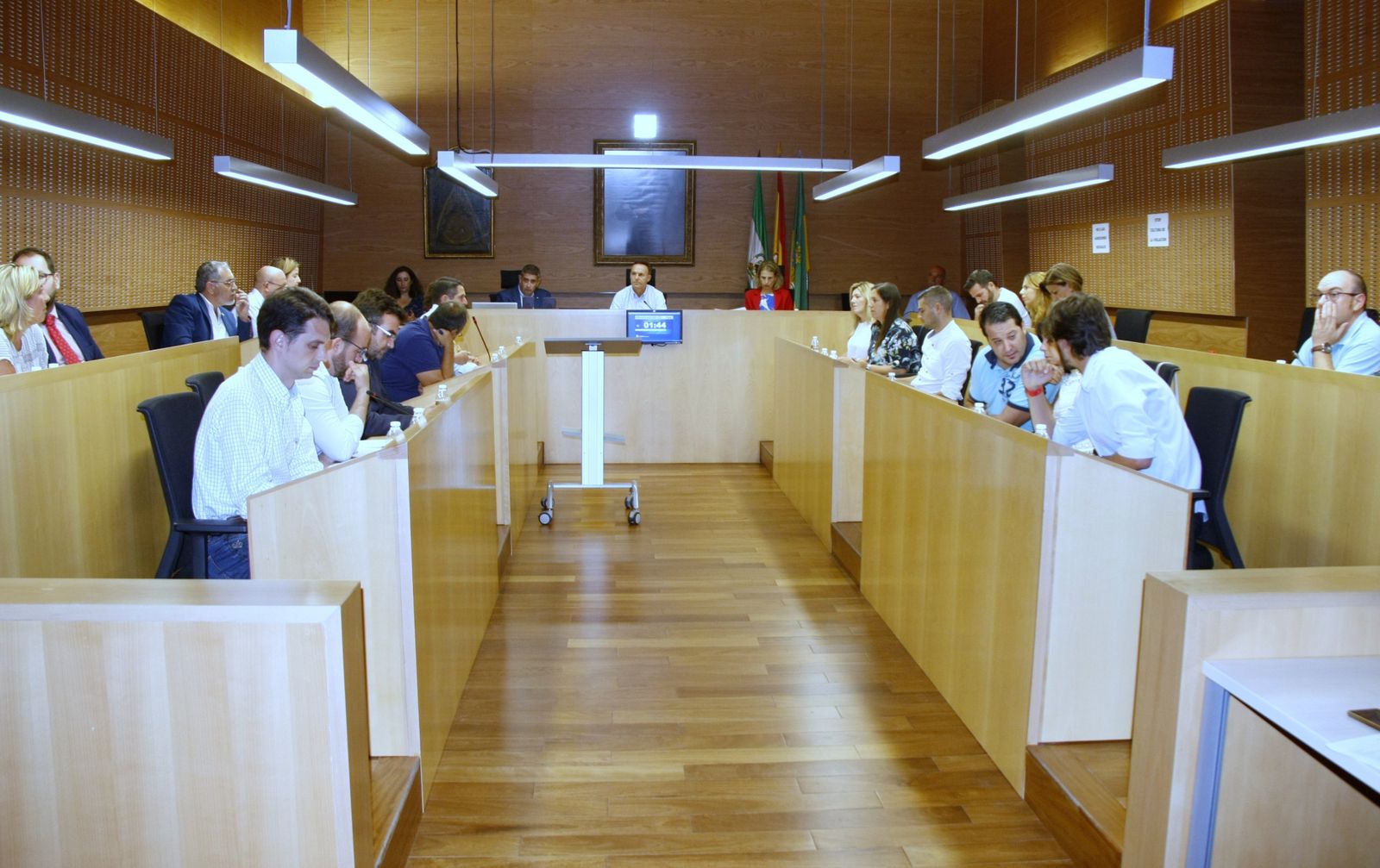 Una imagen del pleno municipal  ordinario correspondiente al mes de septiembre, celebrado ayer.