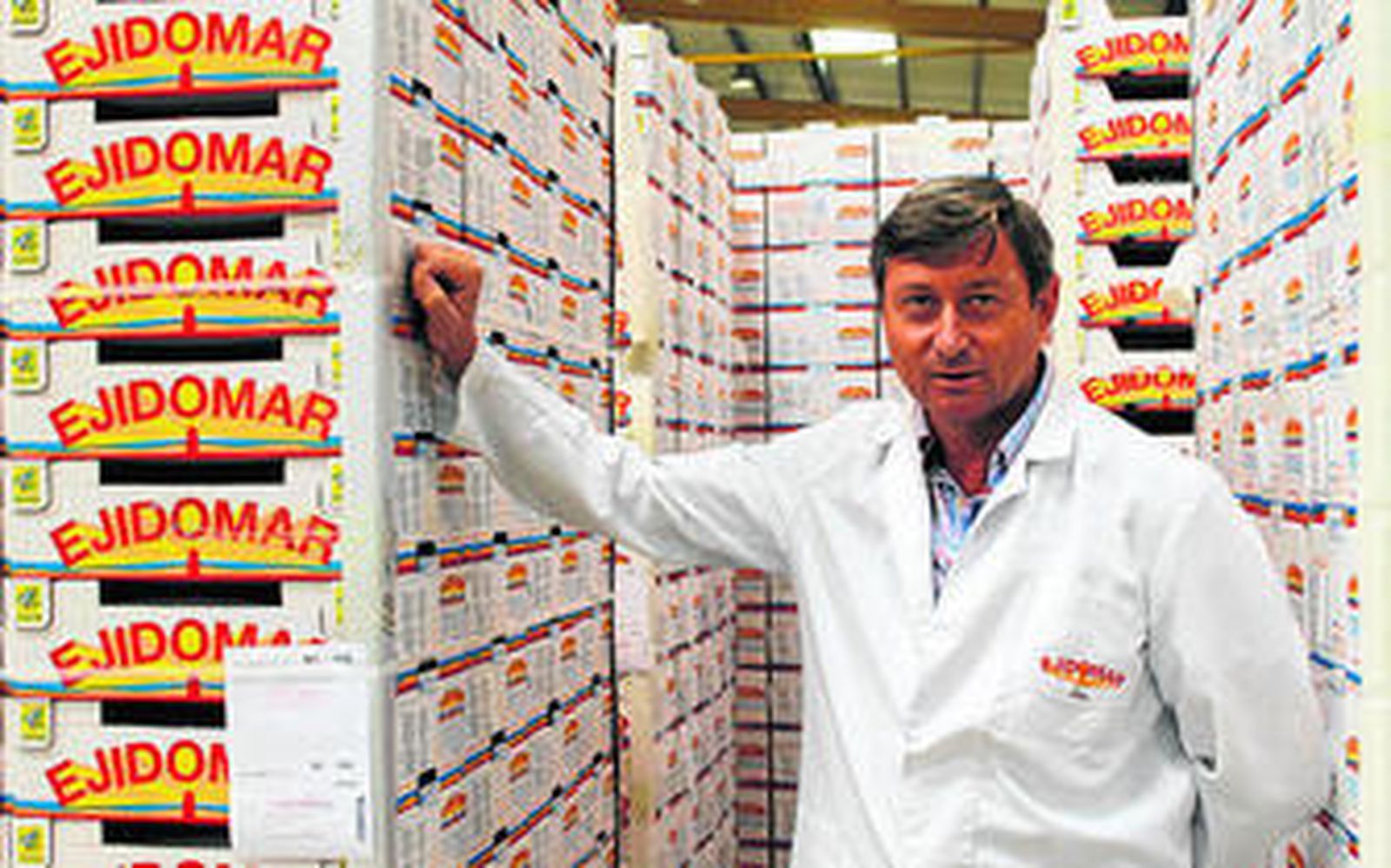 El presidente de Ejidomar, José Antonio Baños, en las instalaciones de la cooperativa.