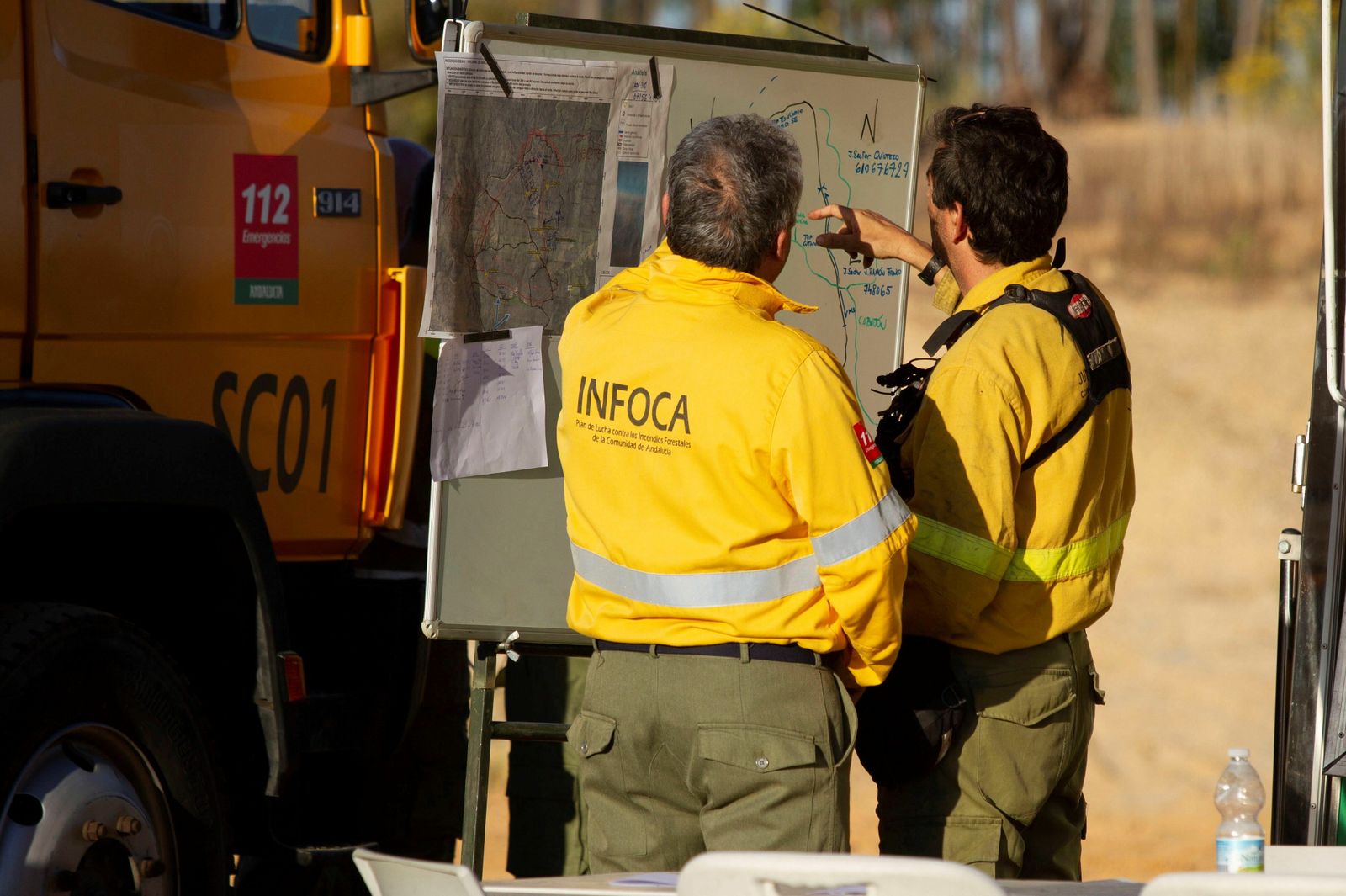 Imagen de archivo de una intervención de agentes del Infoca.