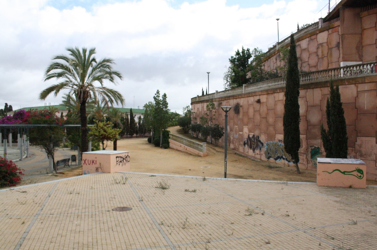 El parque de Huelva en el que la menor sufrió la agresión sexual el pasado viernes.