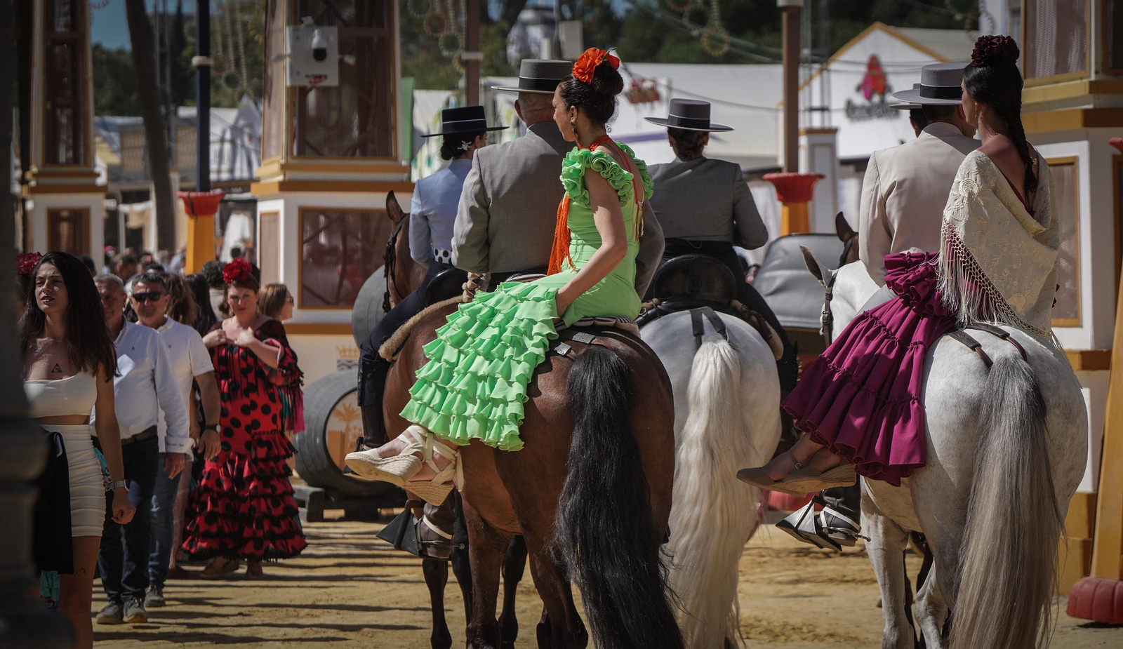 Imágenes del ambiente el domingo en la Feria de Jerez 2024