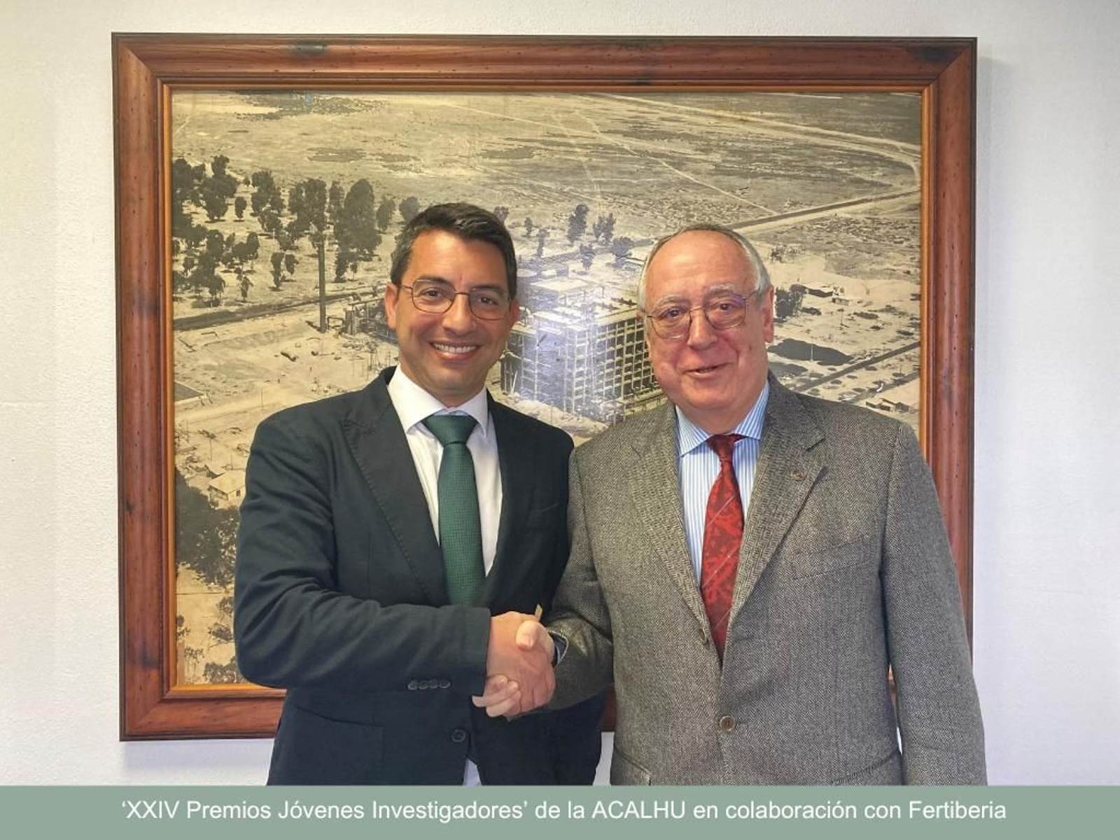 Andre Luis Negrao (Fertiberia) y Emilio Pascual (ACALHU).