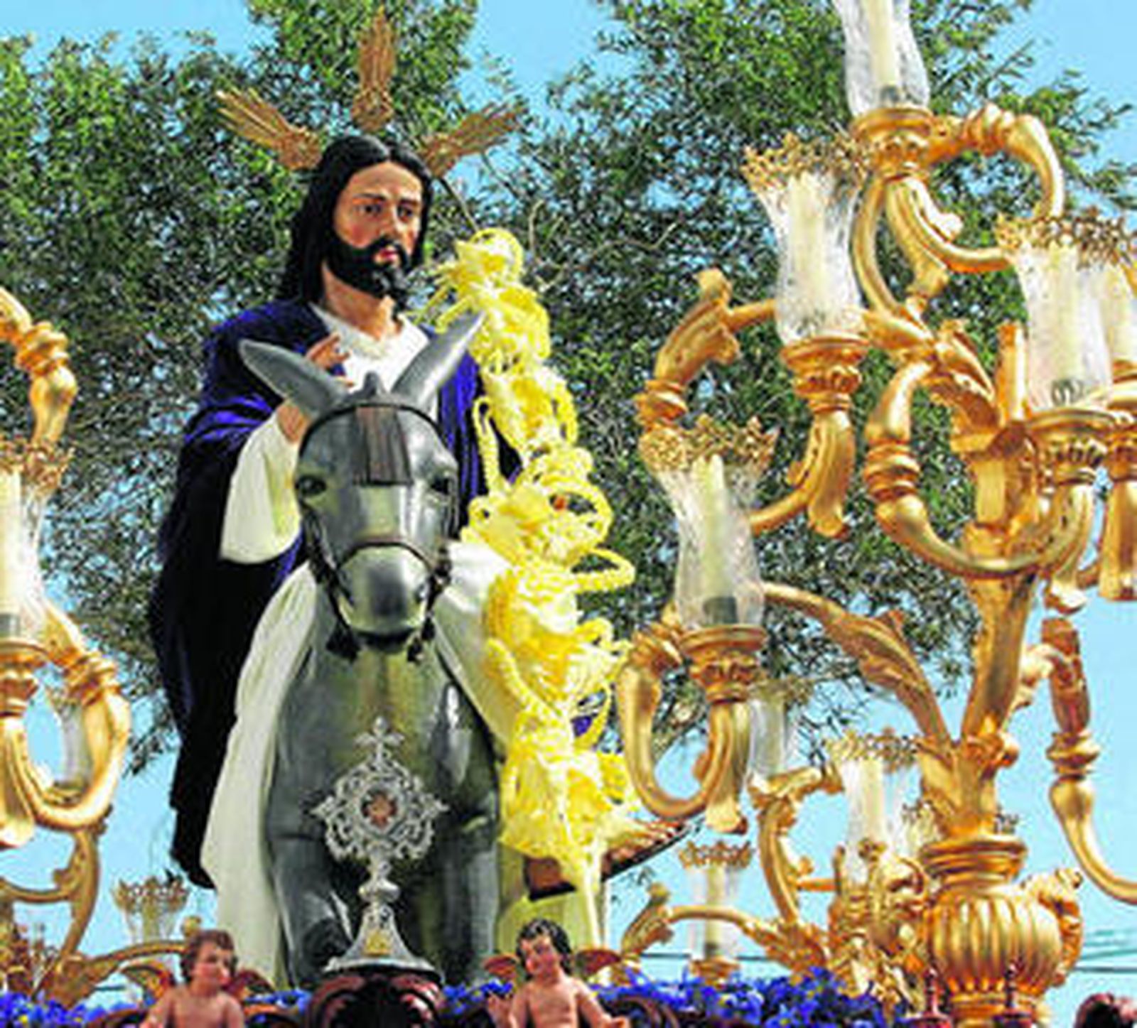Jesús del Amor, en su triunfante entrada en Algeciras, convertida en Jerusalén.