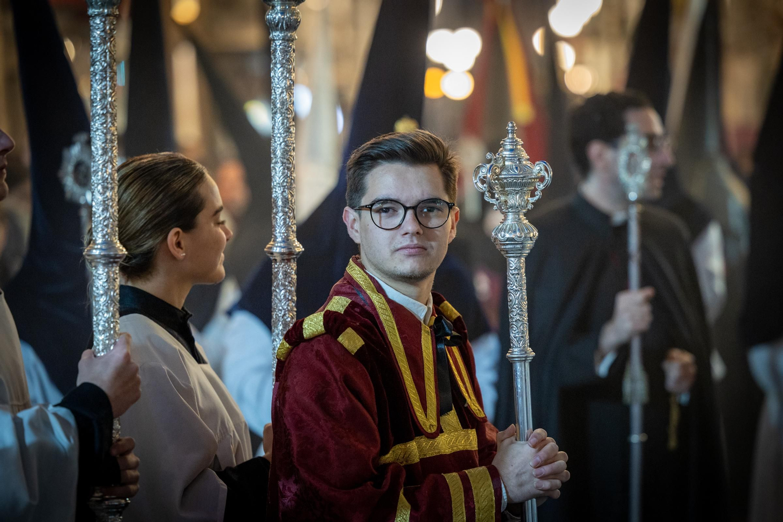 Las imágenes de la archicofradía de Ecce Homo en la Semana Santa de Cádiz de 2024