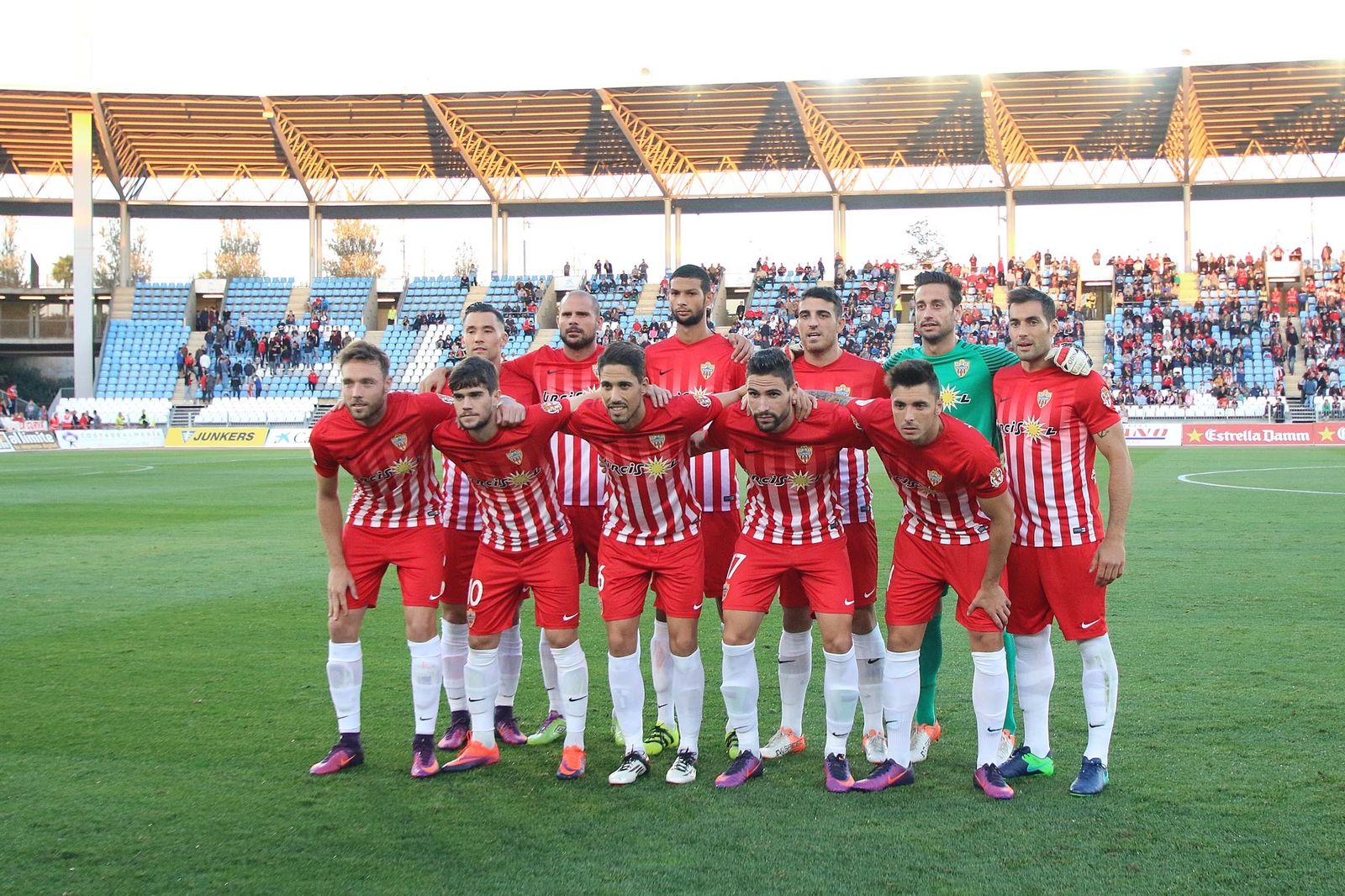 Formación de la UD Almería en el encuentro de esta temporada disputado contra el Córdoba.