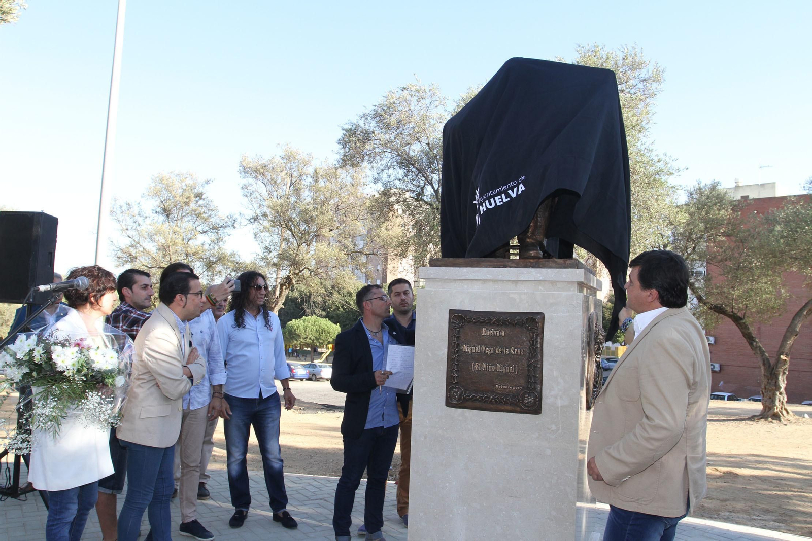 Inaguración del monumento al Niño Miguel.