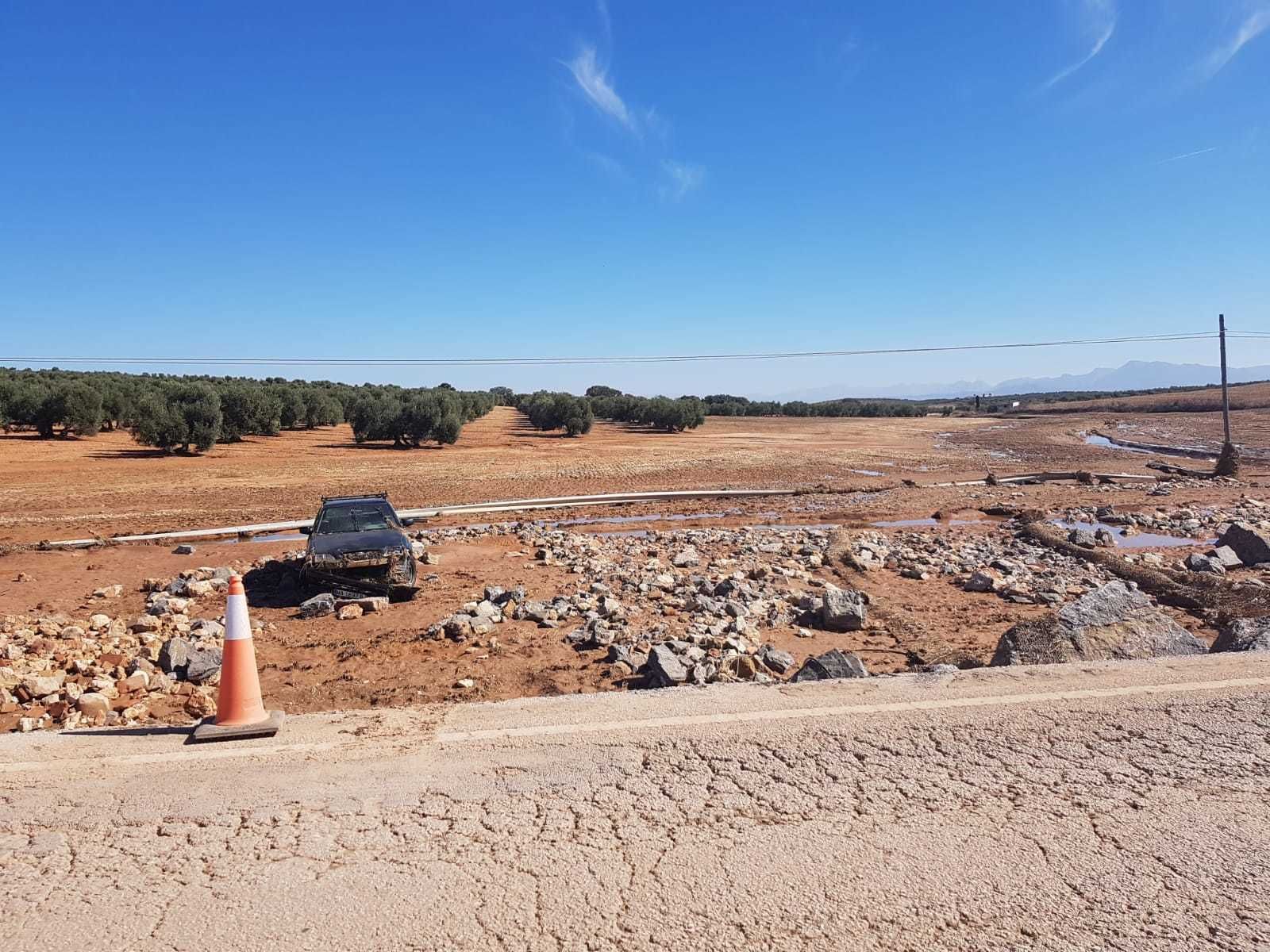 Una de las carreteras afectadas por las últimas lluvias.