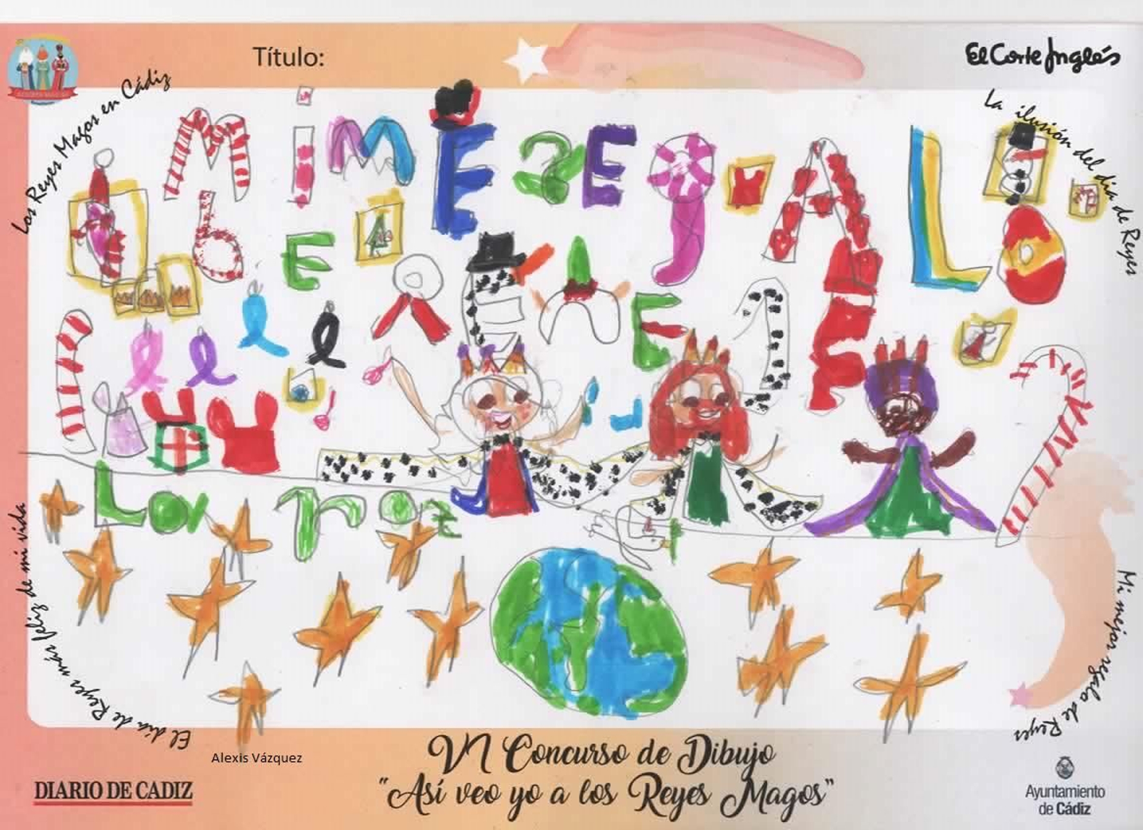 Los dibujos ganadores y semifinalistas del concurso 'Así veo yo a los Reyes Magos' en Cádiz.